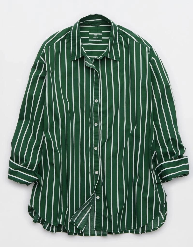 Aerie Oversized Striped Button-Up Shirt - photo 4