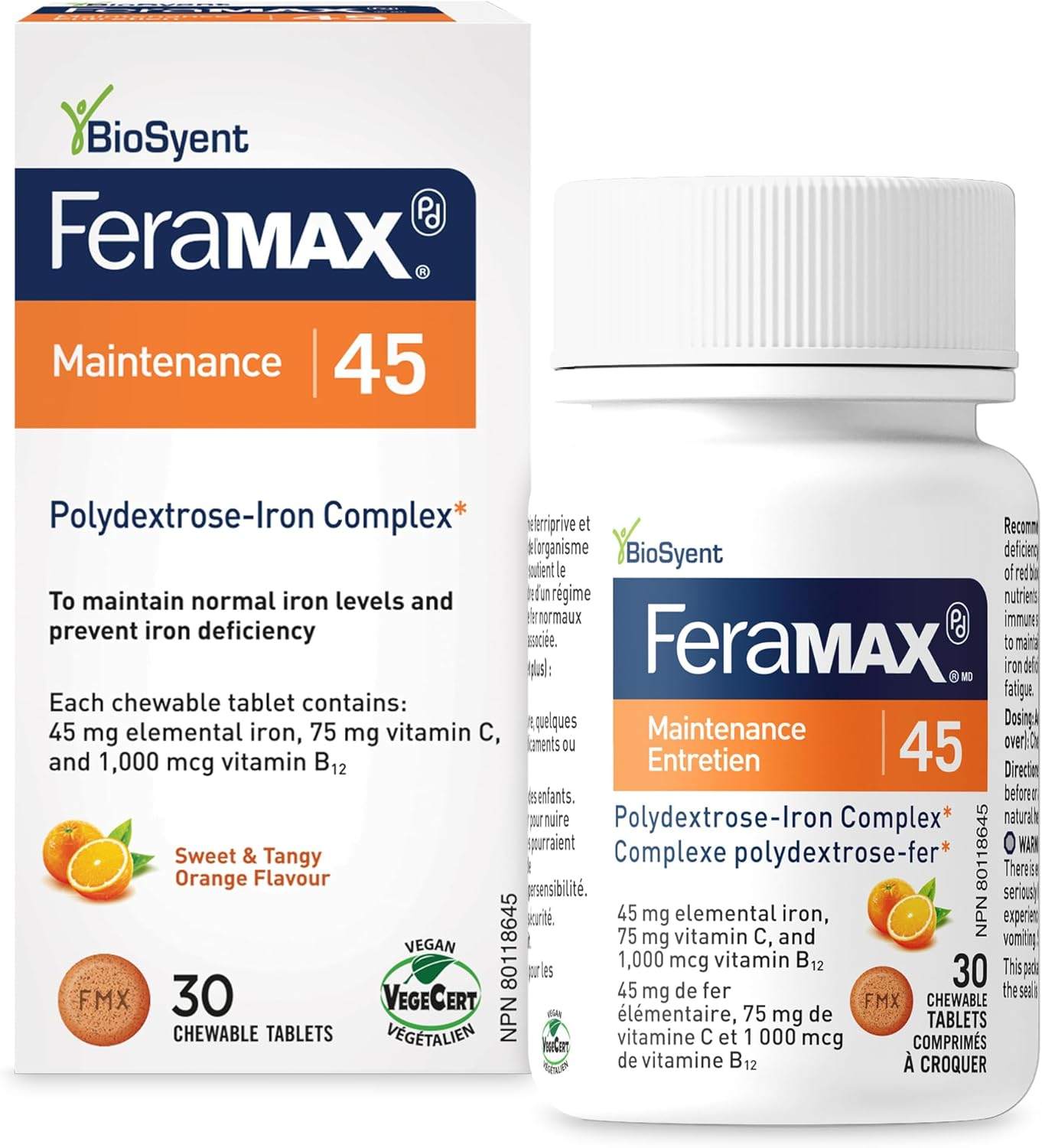 FeraMAX Pd Maintenance 45 Iron Supplement - BRAND NEW