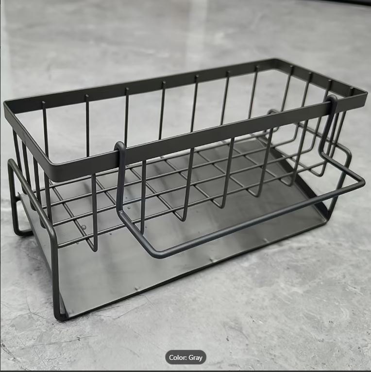 B. Stainless Steel Kitchen Sink Organizer w/ Dishcloth hanger