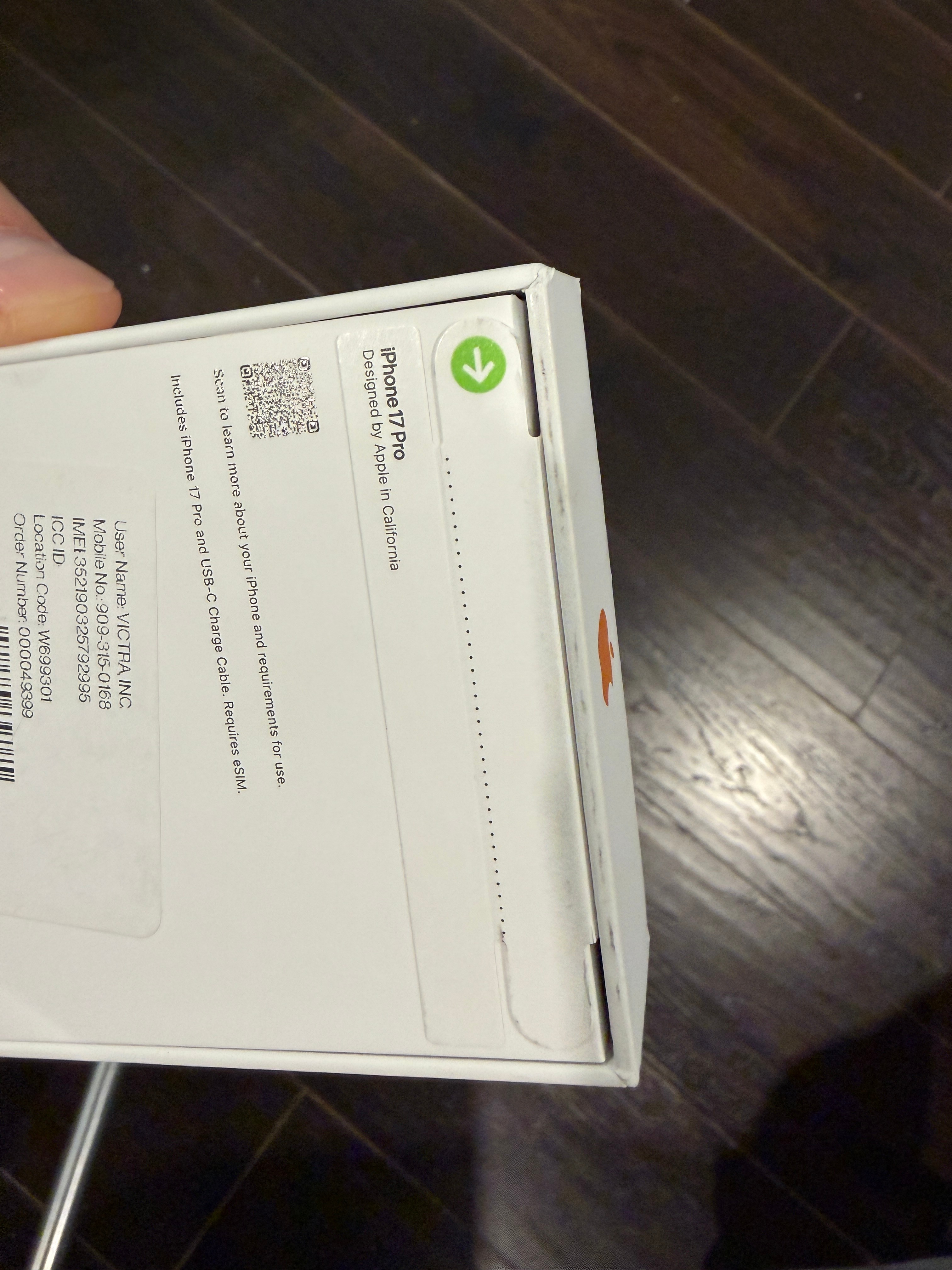 iphone 17 pro orange 256gb factory sealed - photo 3