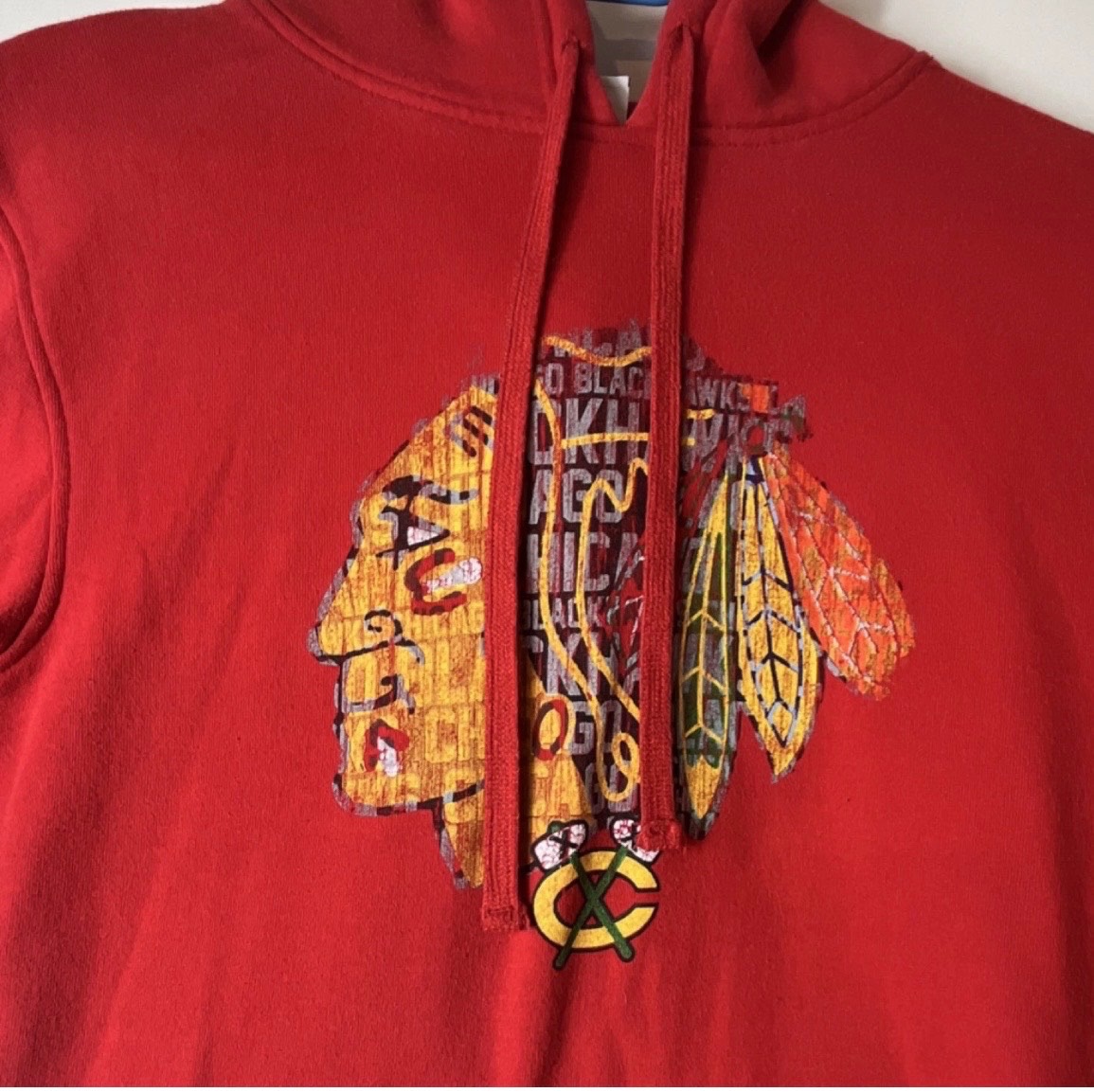 NHL Chicago Blackhawks Red Hoodie - Size S - photo 2