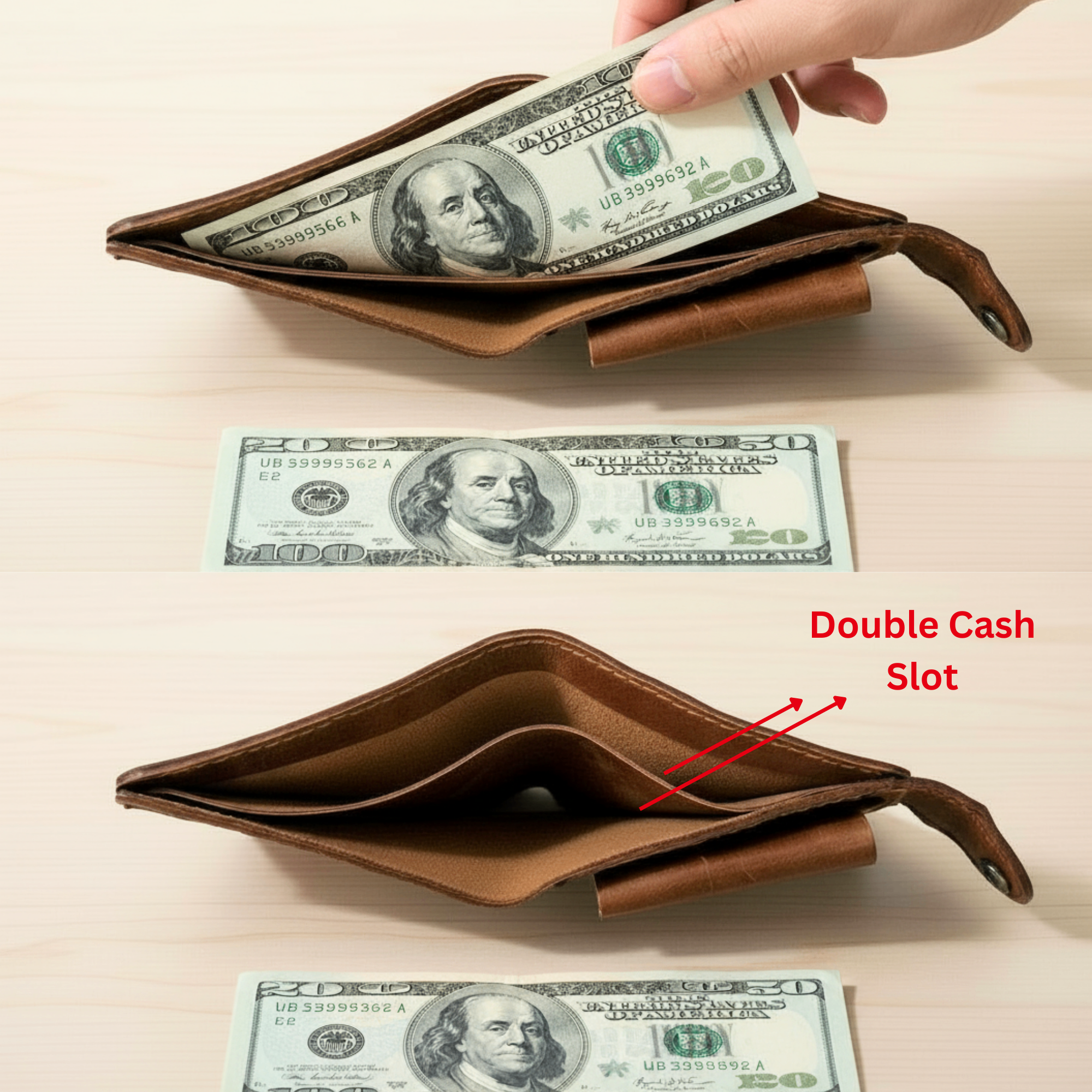 Men’s Genuine Leather Wallet – Slim Bifold Coin Pocket - photo 4