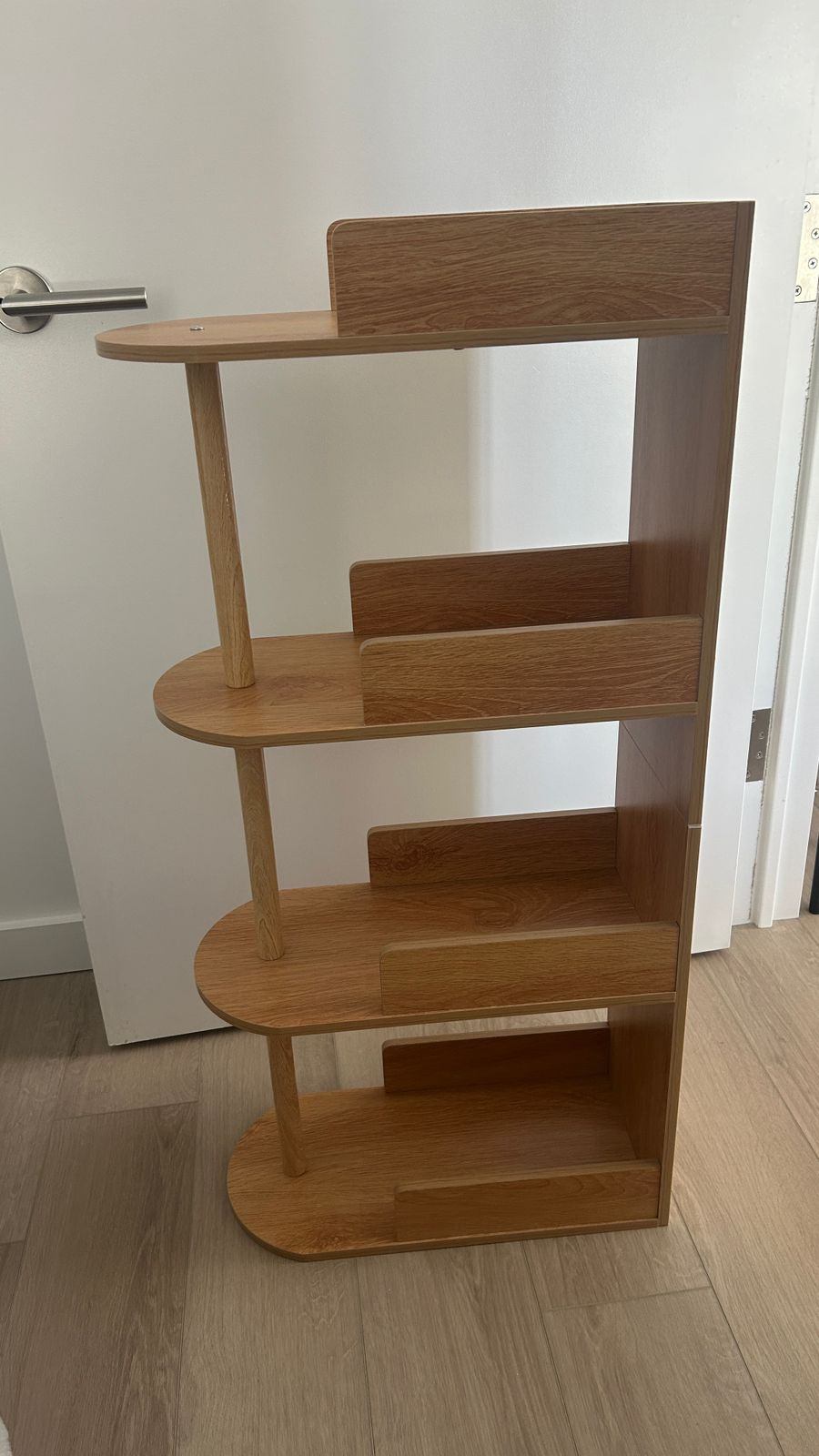 Modern Slim-Profile Tiered Bookcase / Entryway Organizer - photo 4