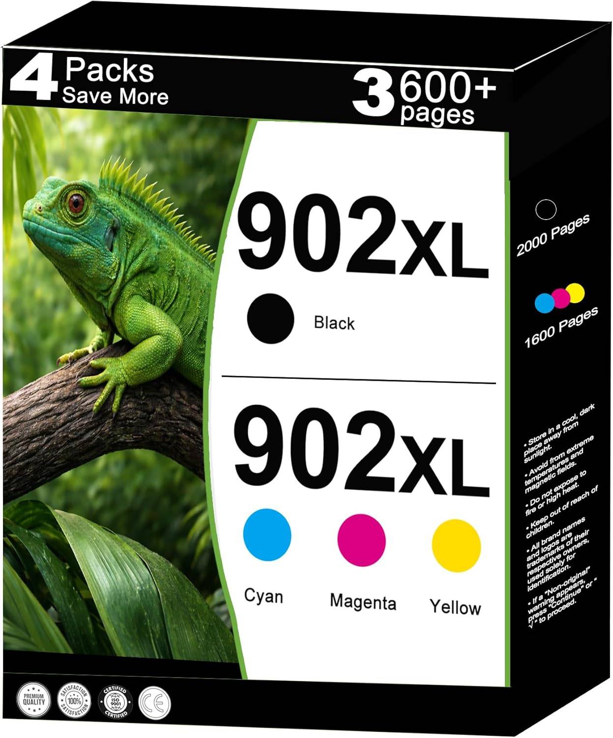 HP 902XL Ink Cartridge - Black, Cyan, Magenta, Yellow. New!