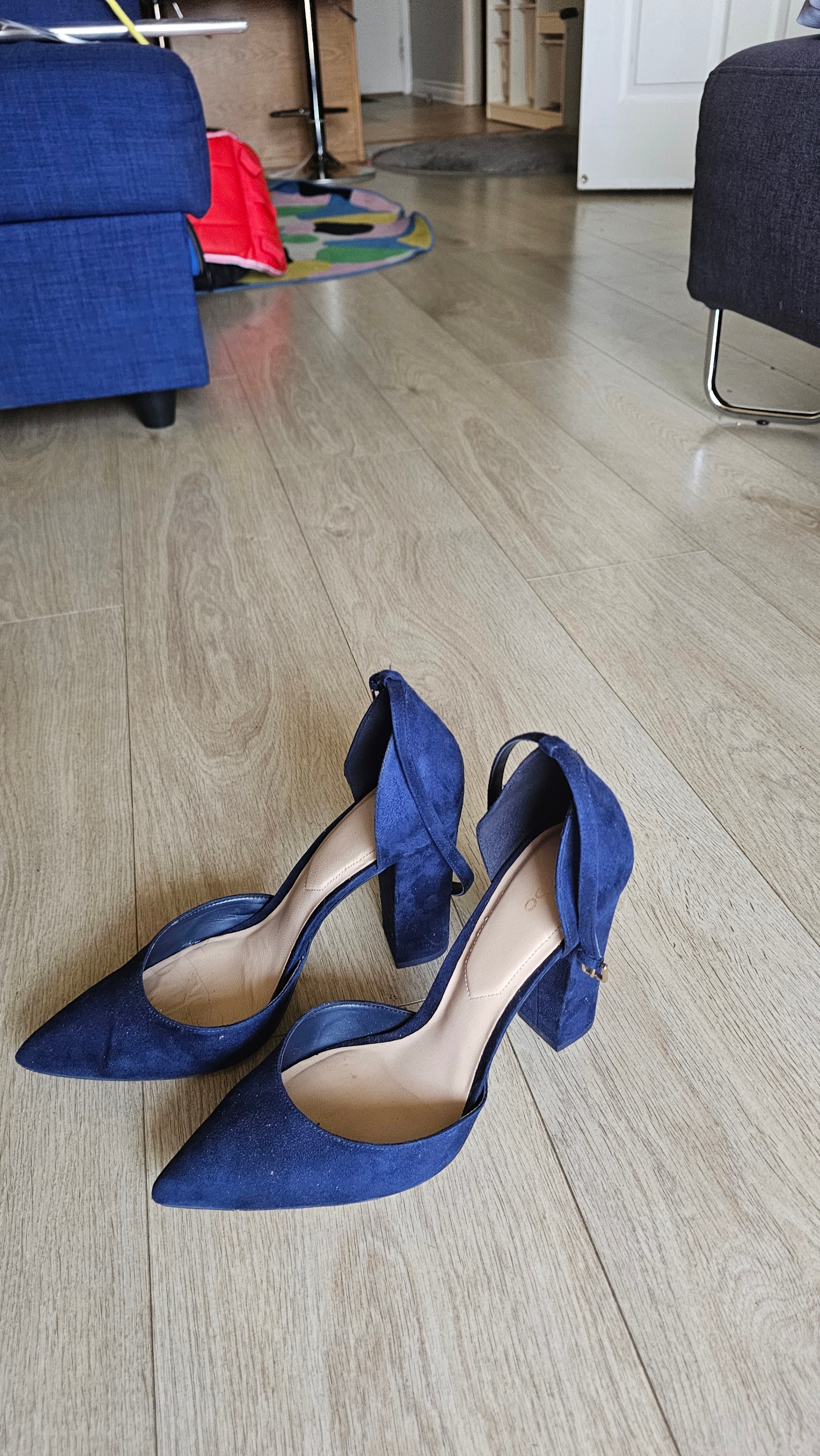 ALDO Blue Suede Heels, Size 11 - photo 2
