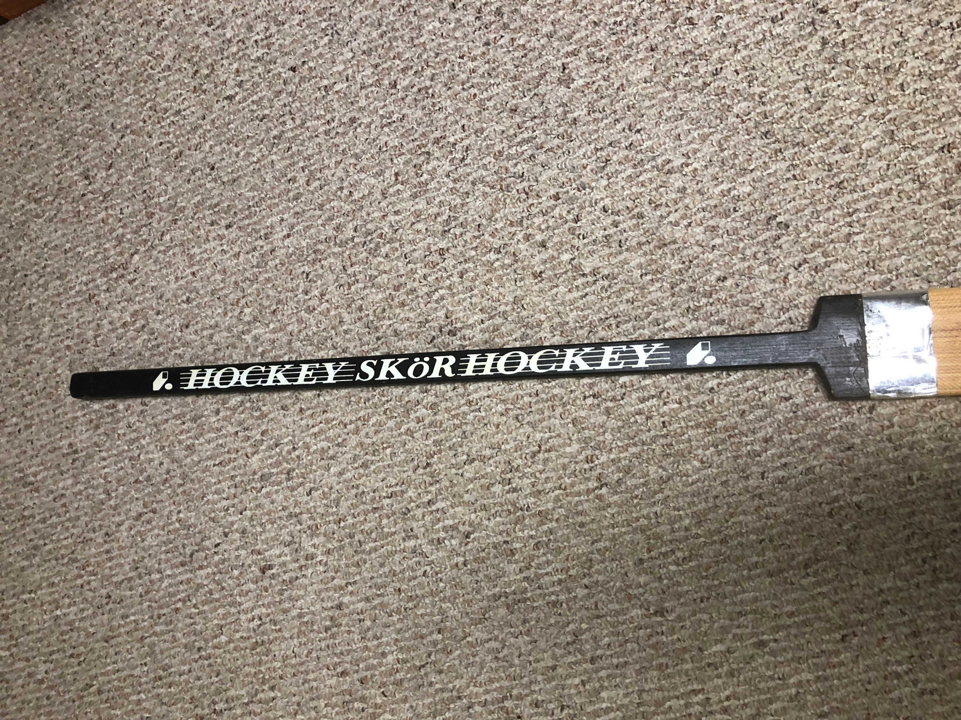 Johnny Bower Autographed SKOR Wooden Hockey Stick - photo 4