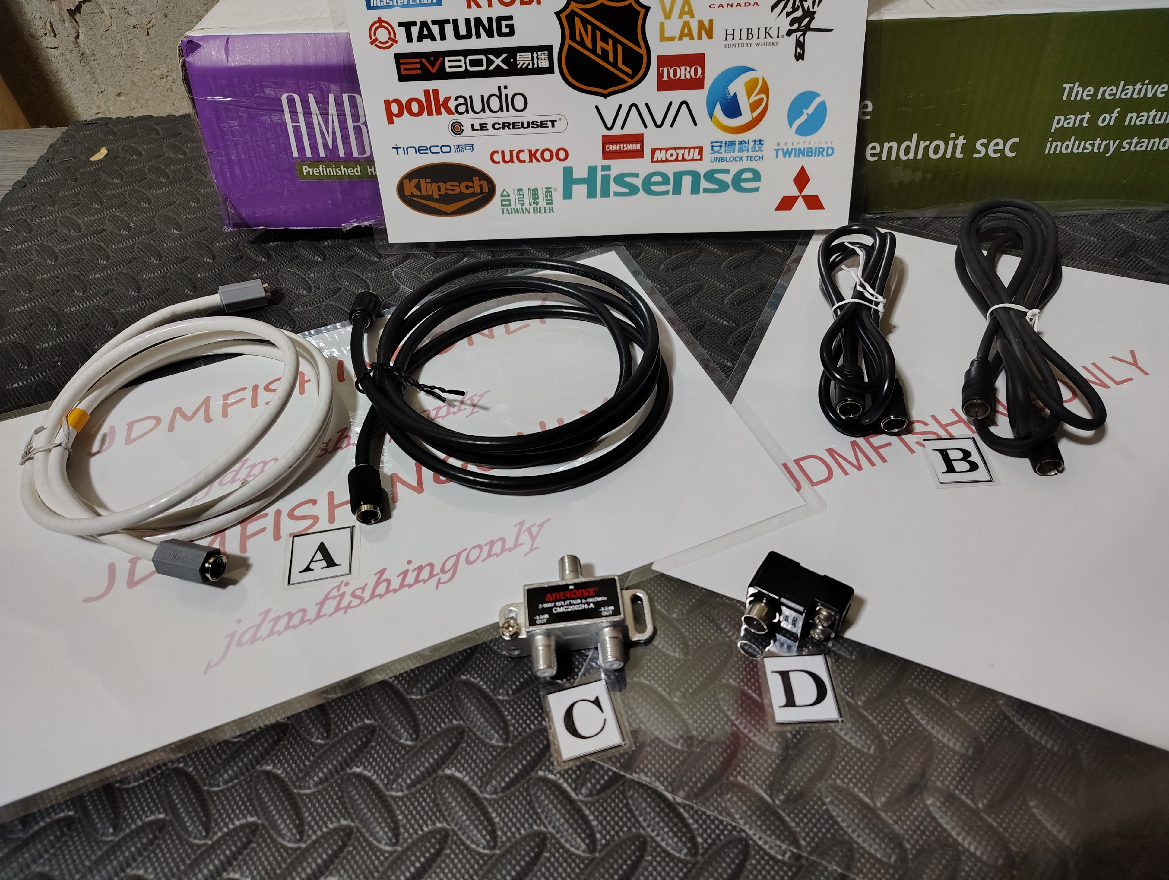 Various Priced MINT Assorted Coax Splitter Telephone Cable