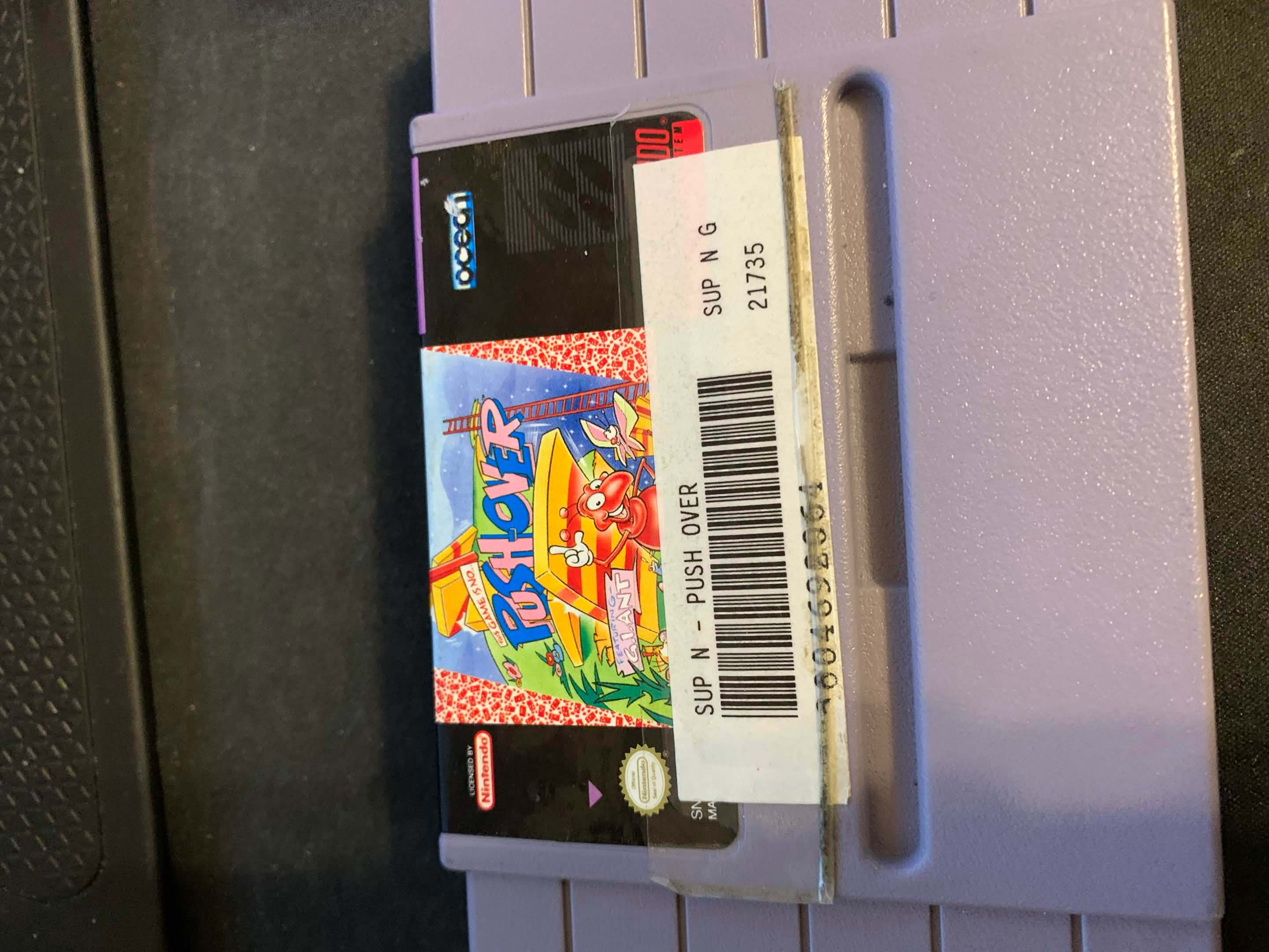 Pushover Nintendo Game Cartridge