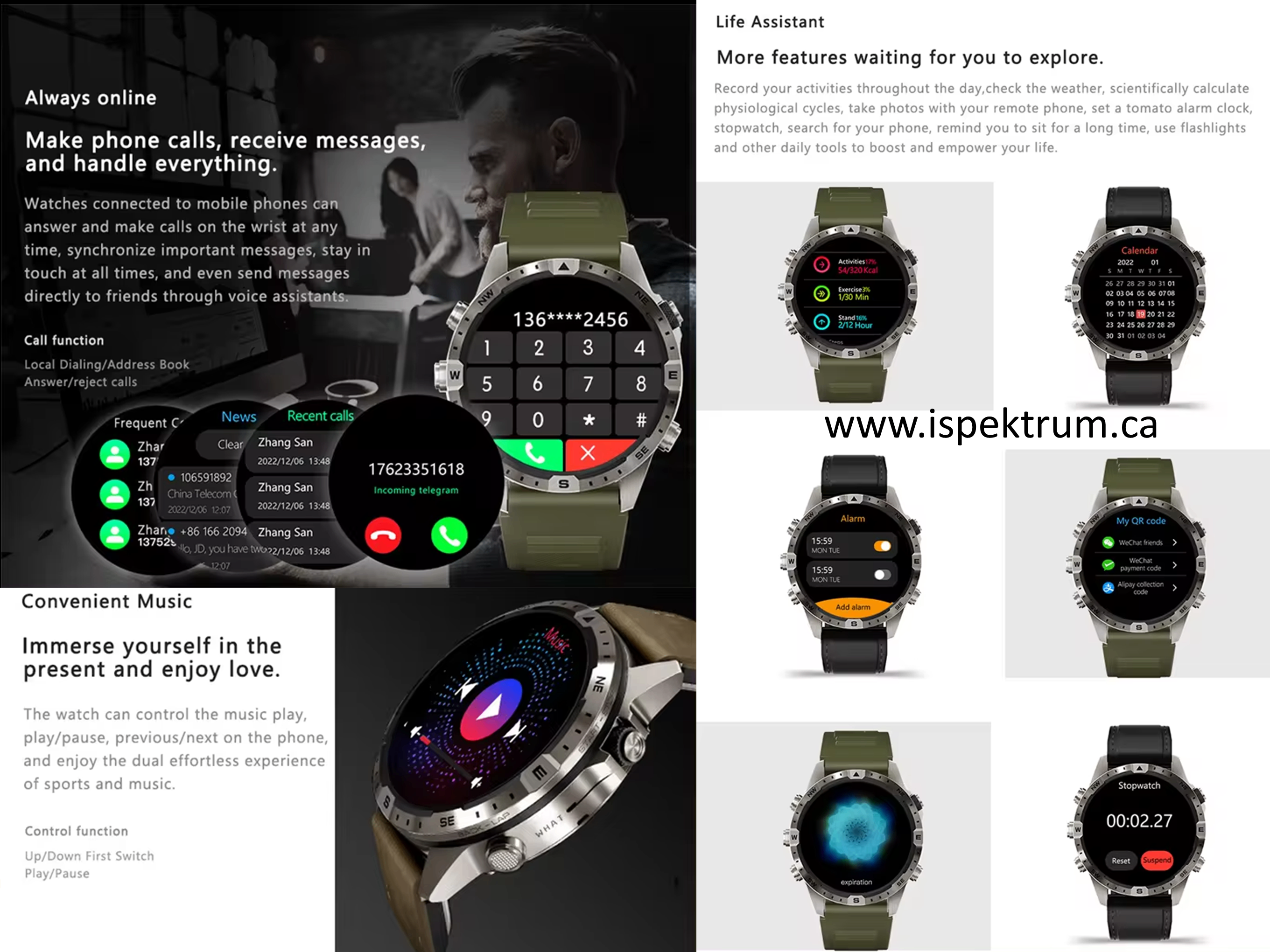 GT45 Smartwatch (www.ispektrum.ca) for Men  Ki - photo 5
