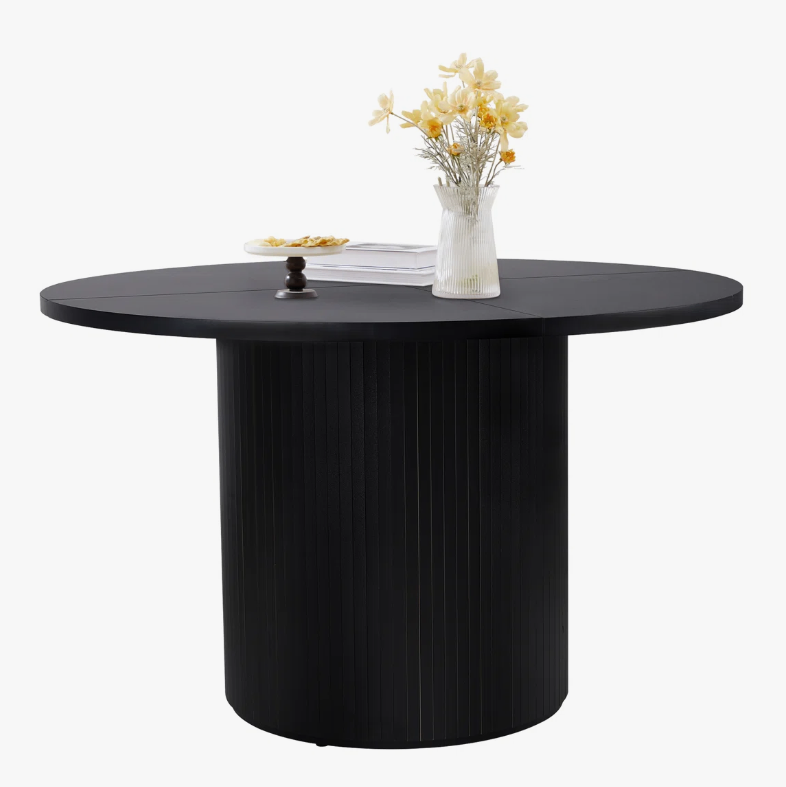 Black Round Dining Table - 47 inch Diameter - New in box - photo 5