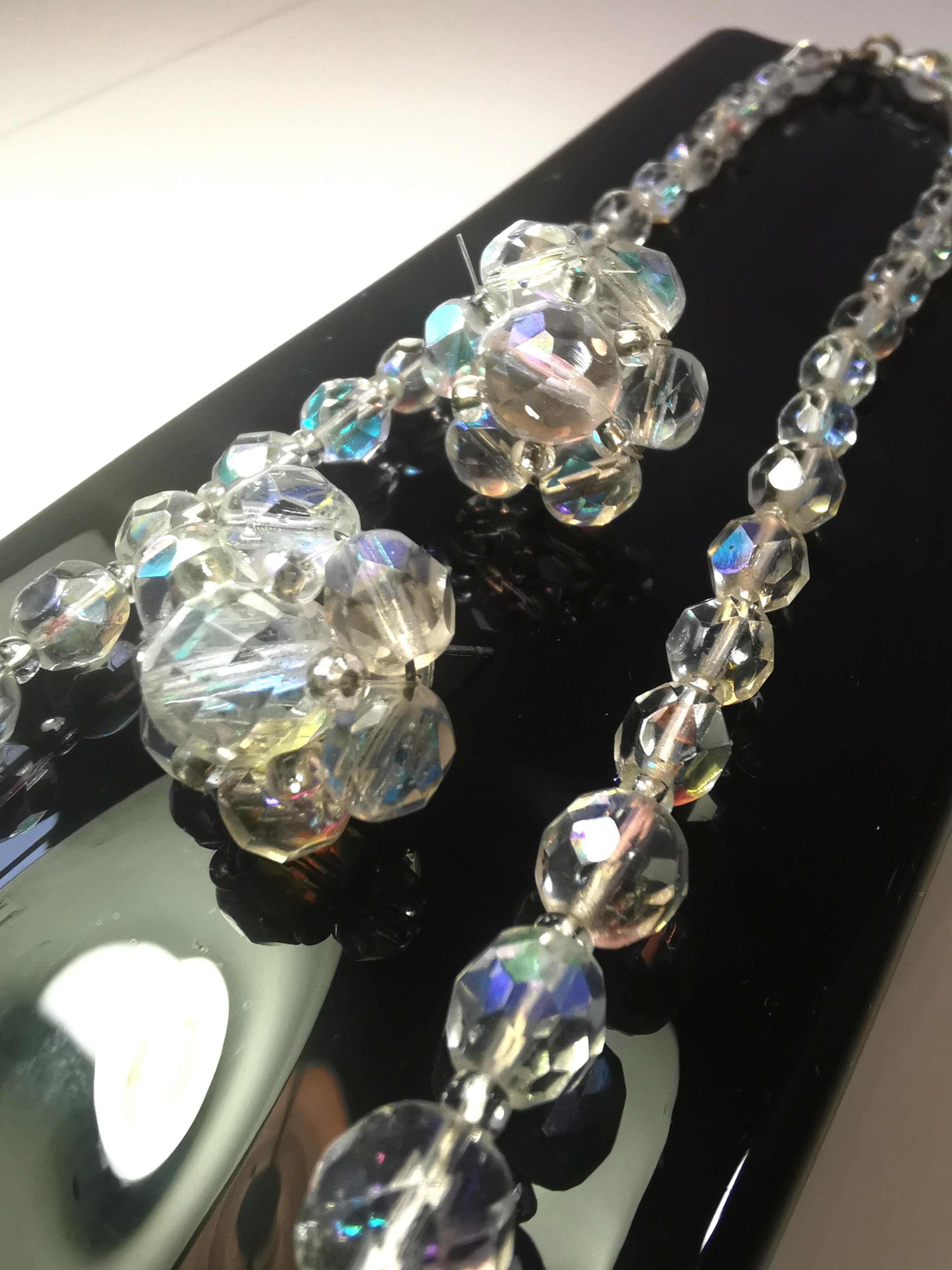 1950s Aurora Borealis Crystal Jewelry Austrian AB Glass Graduate - photo 3