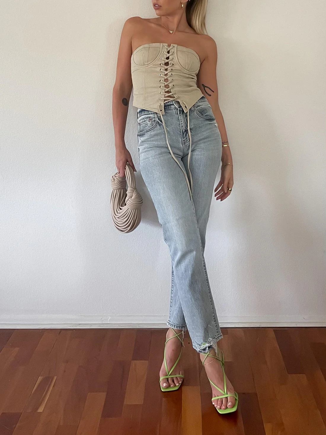 High Rise Straight Up Jean by Daze Denim Light Wash - photo 3