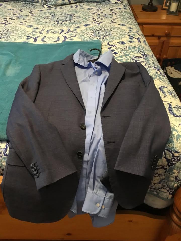 teen navy blue dress suit