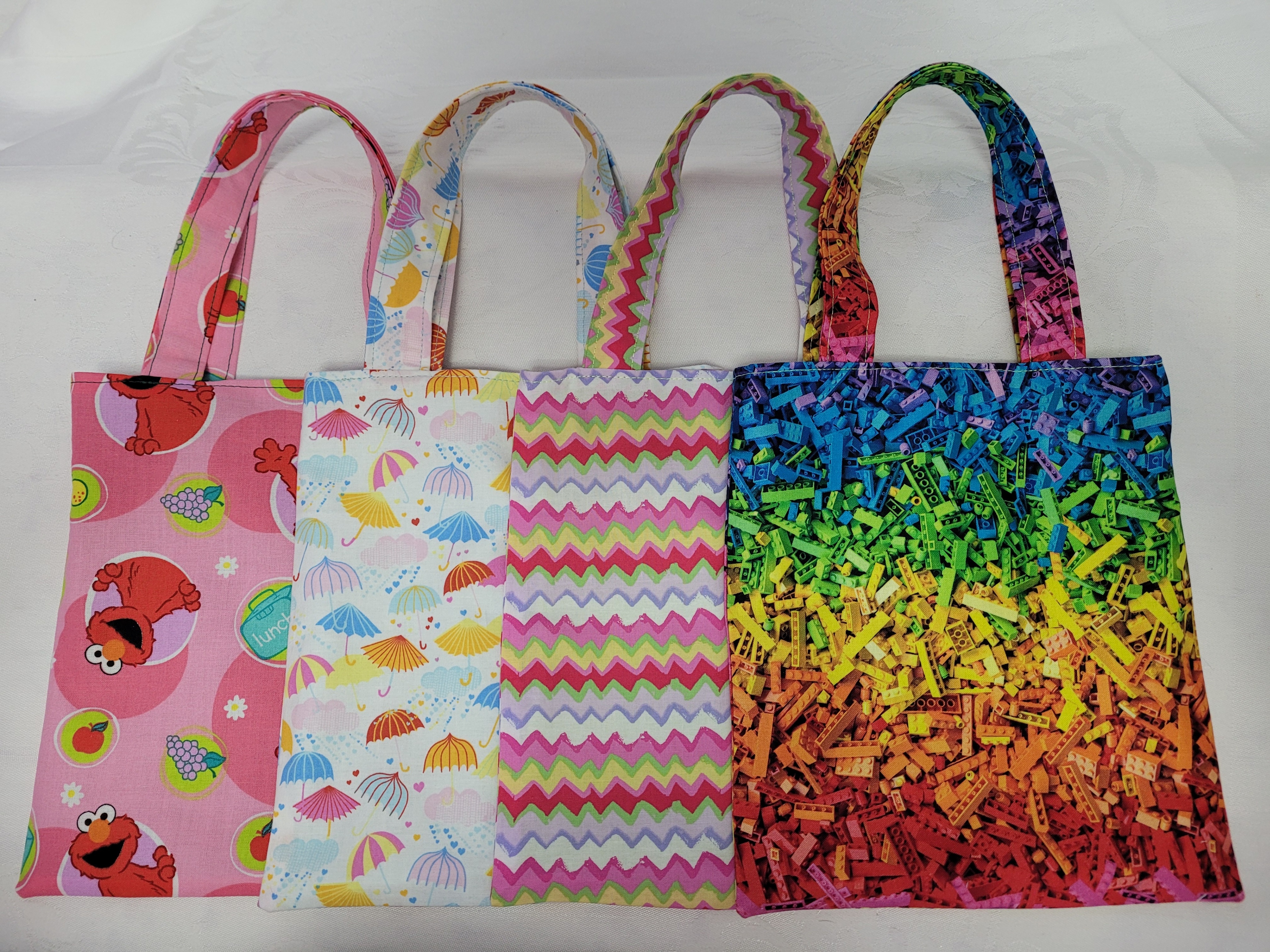 Kids spring tote bags, lined, cotton, - photo 4