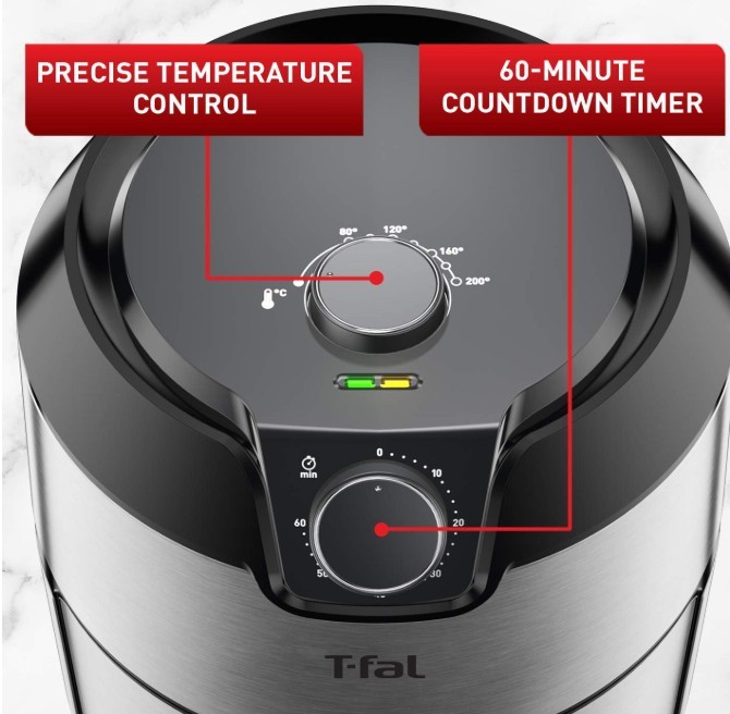 T-fal Air Fryer, 4.2L, Silver - photo 3