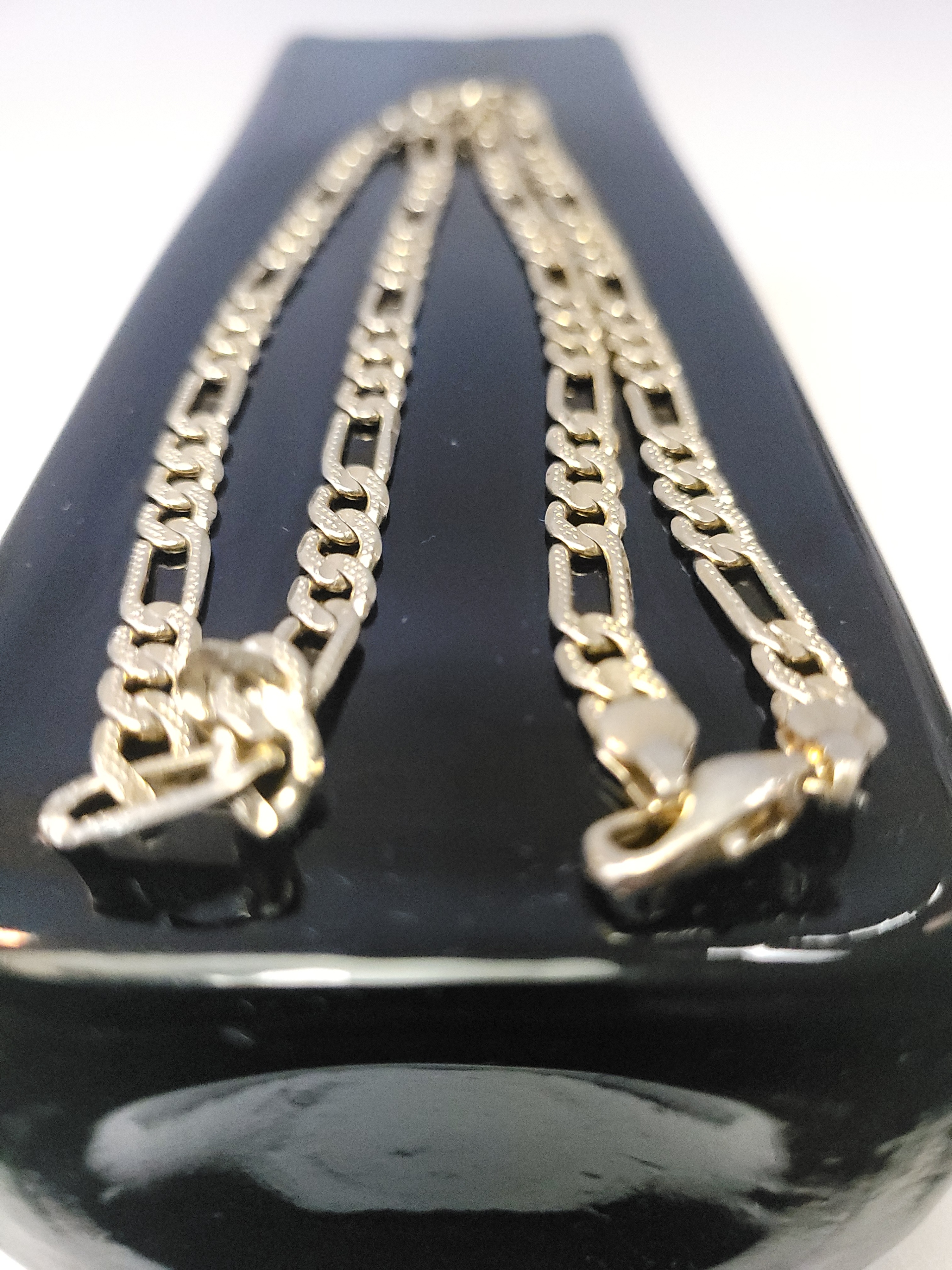 1990s Gold Toned Figaro Chain Necklace 24.25" 5mm Wide Italy - photo 5
