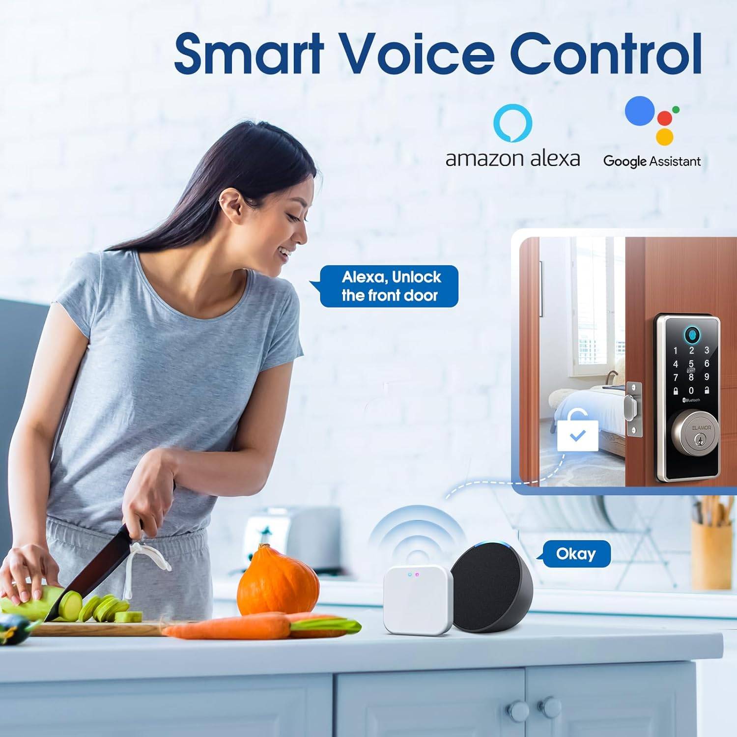 ELAMOR Bluetooth Fingerprint Door Lock - photo 4