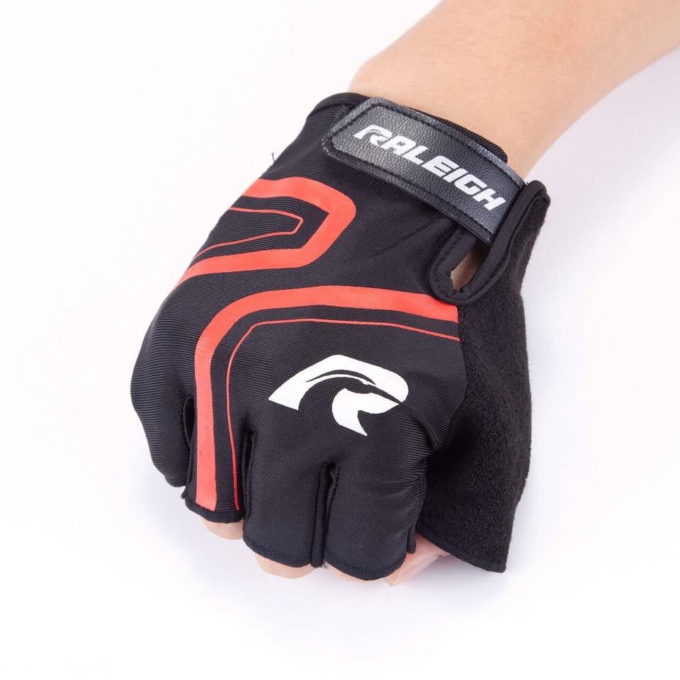Raleigh Fingerless Foam Padded Cycling/Bike Gloves, Black - photo 4