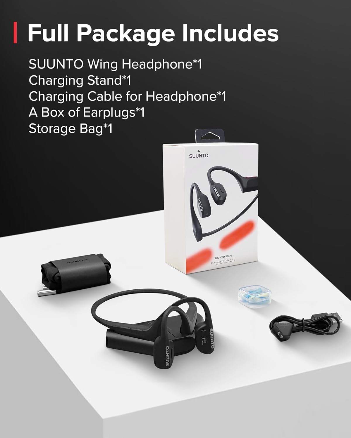 NEW OPEN BOX SUUNTO Wing Bone Conduction Sports Headphones - photo 5