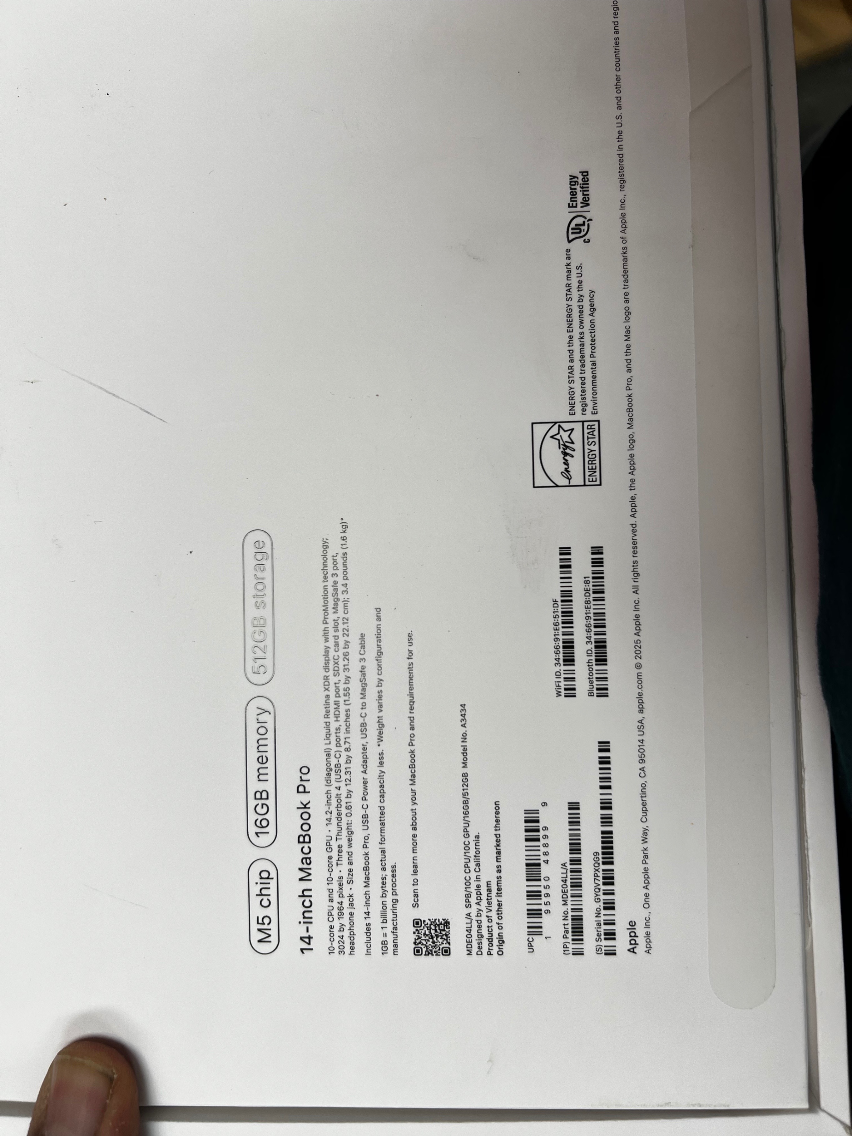Macbook pro M5 512GB|16GB - photo 2