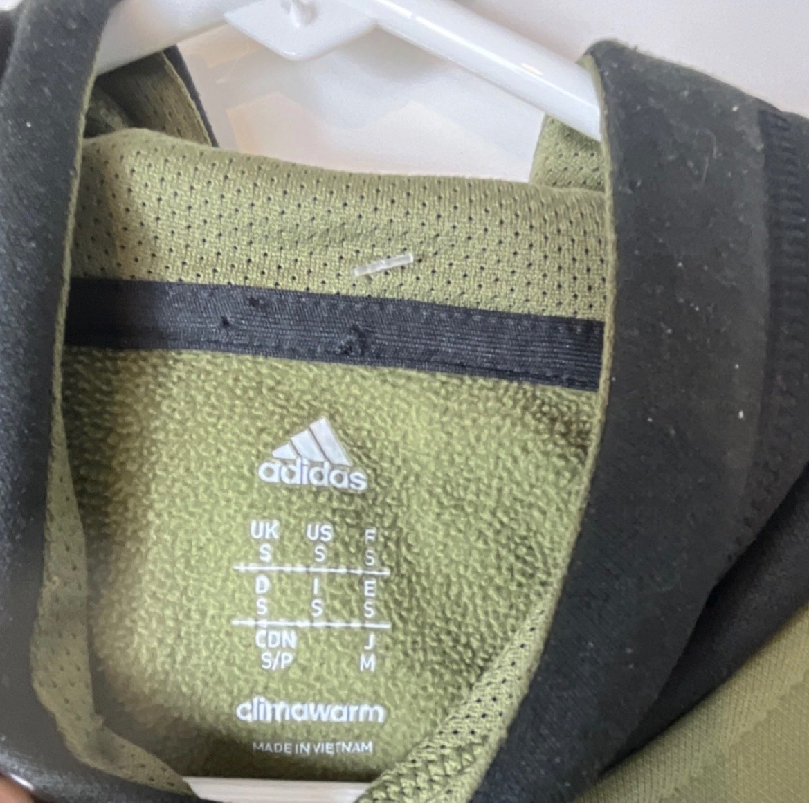 Adidas Climawarm Hoodie - Olive Green, Size Small - photo 3