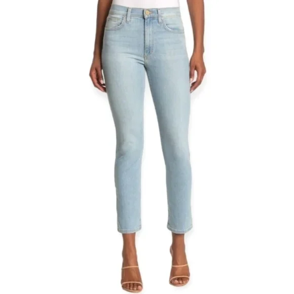 Joe's Jeans High Rise Straight Ankle Jeans Light Wash