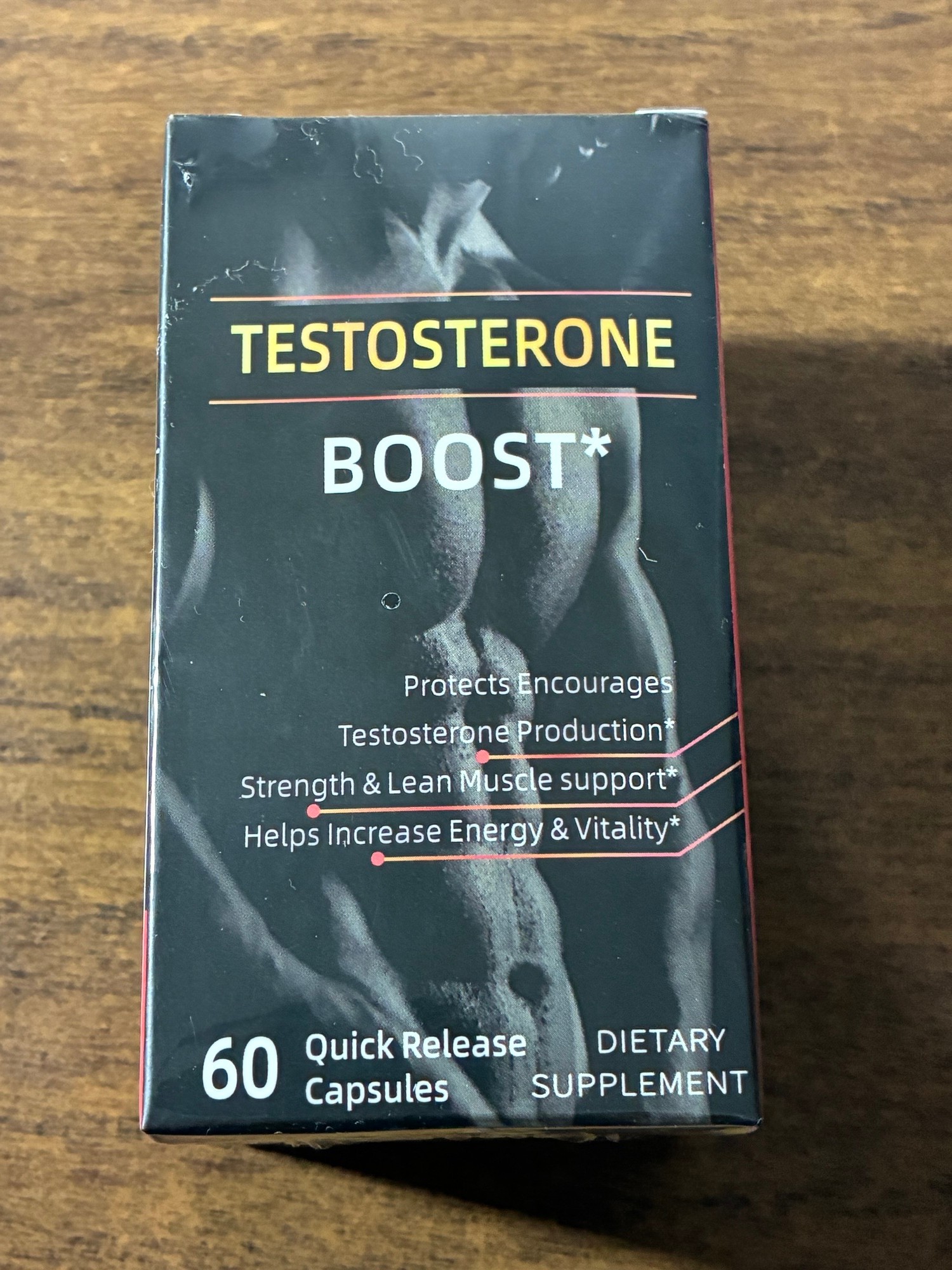 Testosterone Boost*, 60 Quick Release Capsules. Sealed