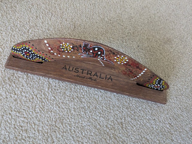 Boomarang tabletop Decor Wooden Aboriginal Australian - photo 5