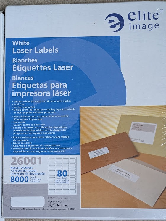 Elite Image White Laser Labels Office supplies - photo 4