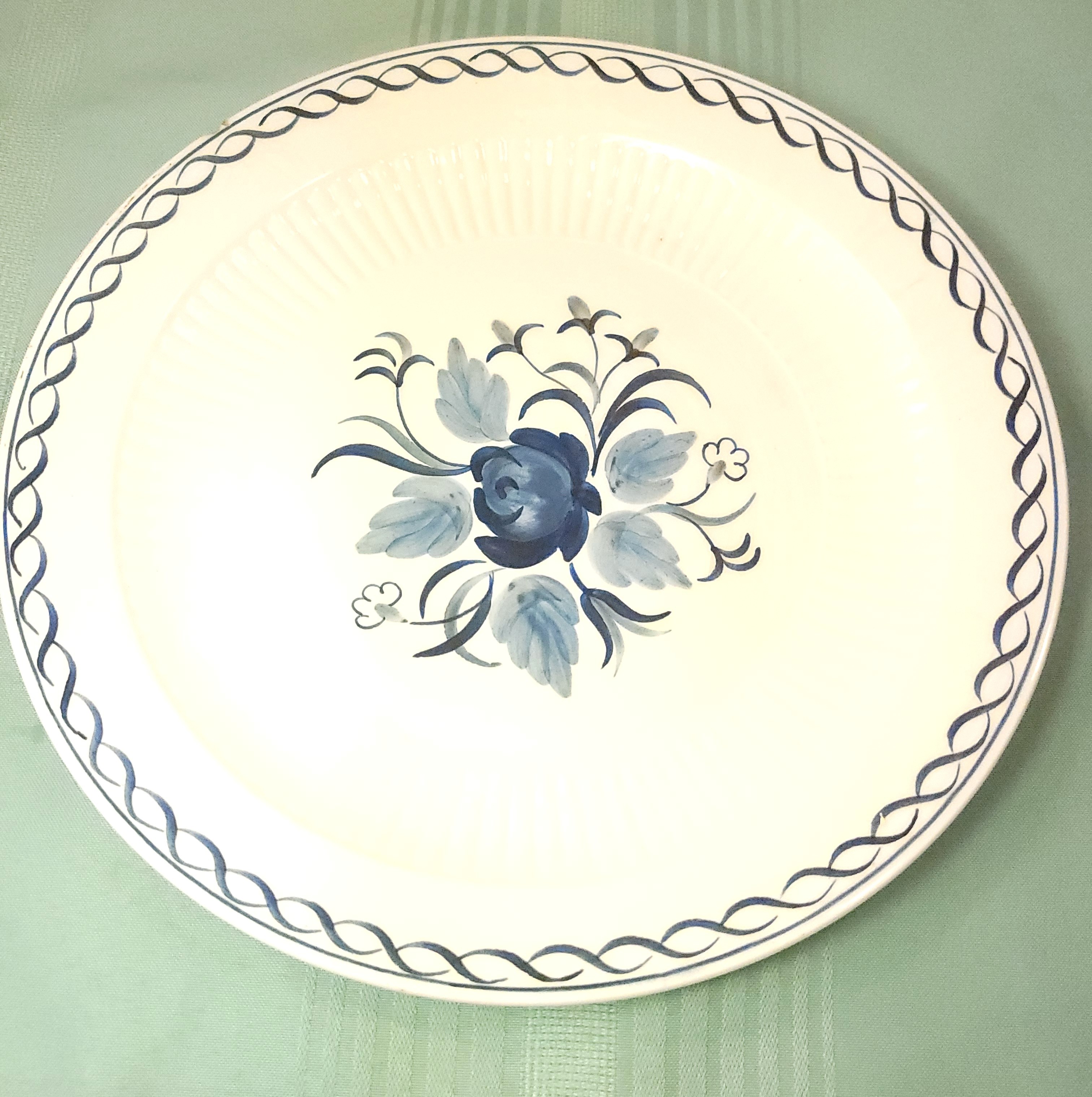 Adams England "Baltic" Ironstone Plate 10"Hand Painted 70s Eng.