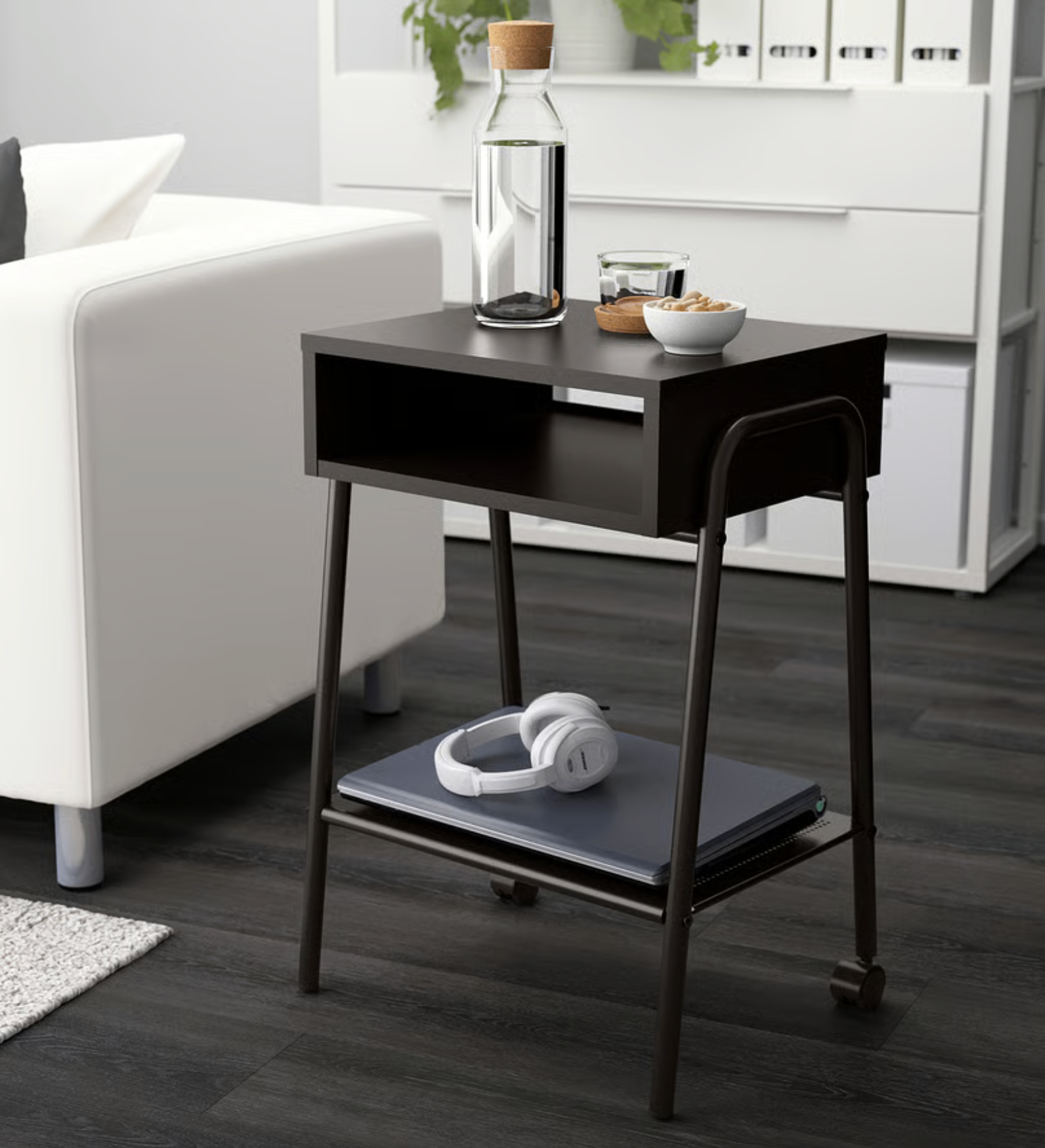 Side Table with Wheels, Ikea SETSKOG, Nightstand - photo 3