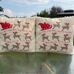 Ashland Decorative Throw Pillow Santa Reindeer 3D Nose