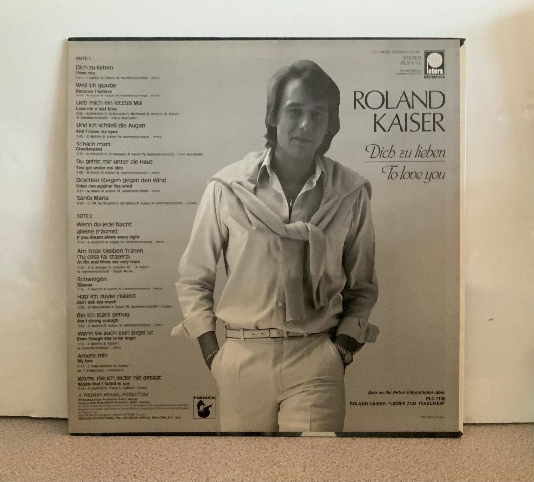 ROLAND KAISER DICH ZU LIEBEN (TO LOVE YOU) Vinyl record - photo 2