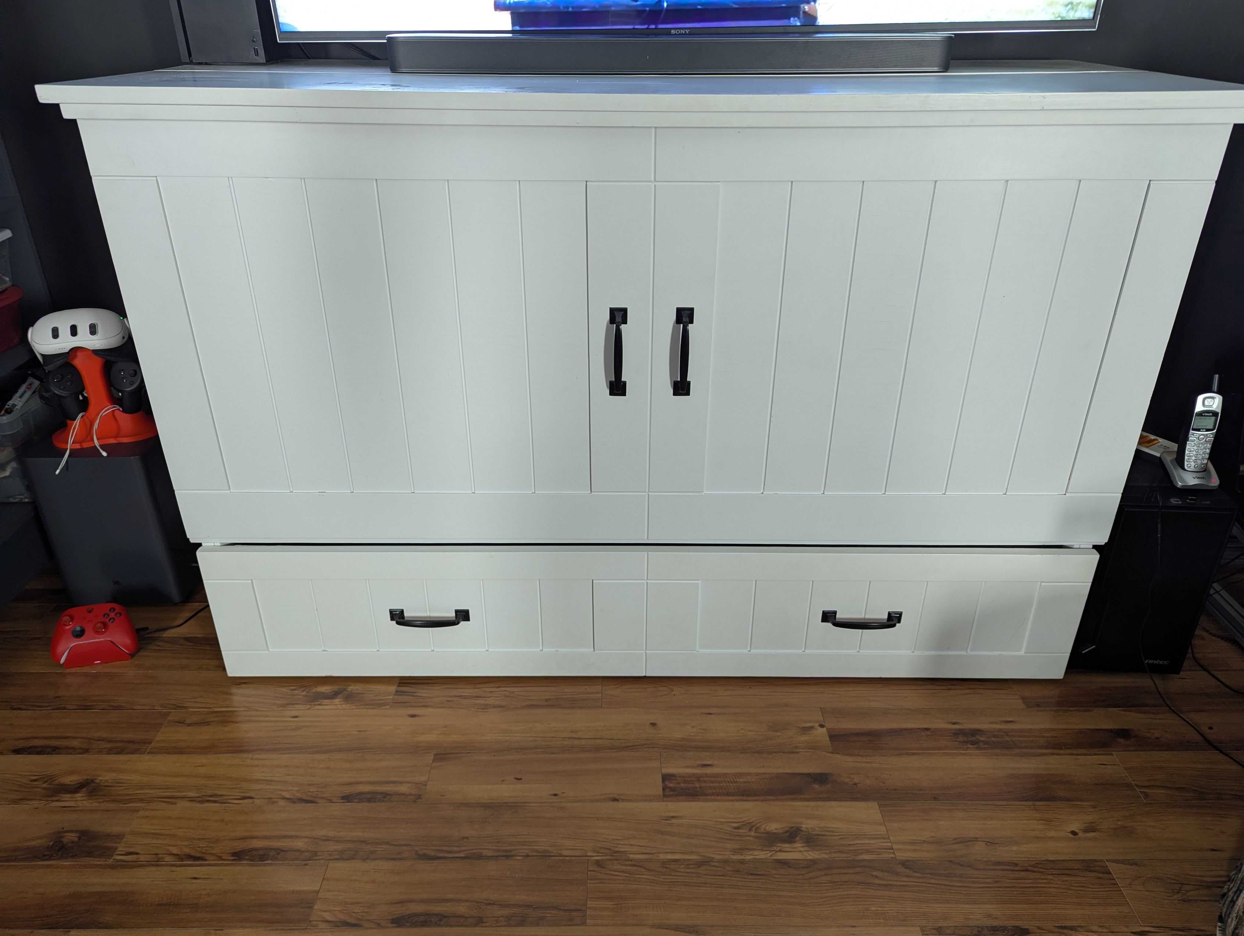 Cabinet Murphy Bed w/ mem foam mattress