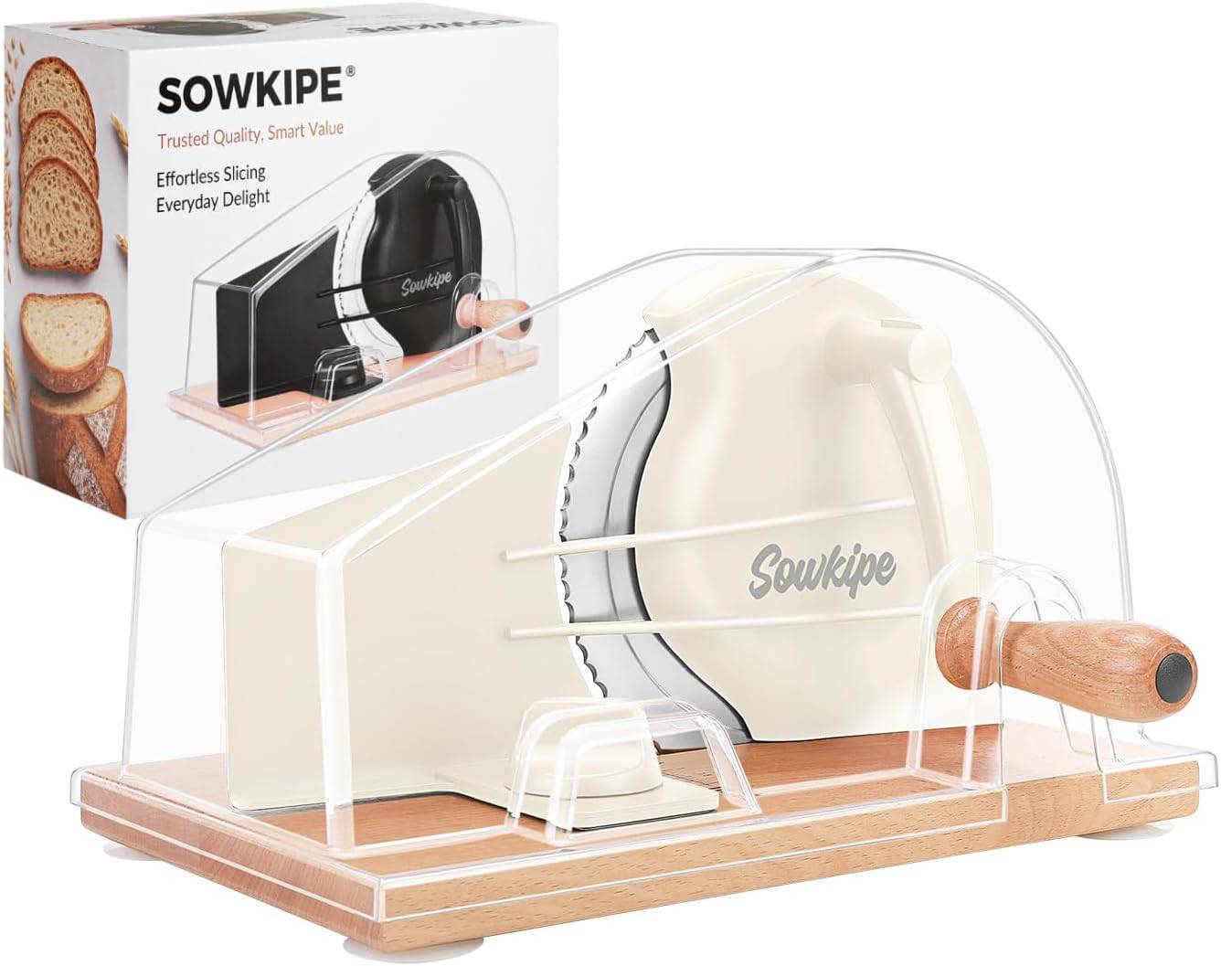 Sowkipe Manual Bread Slicer - Effortless Slicing! New!