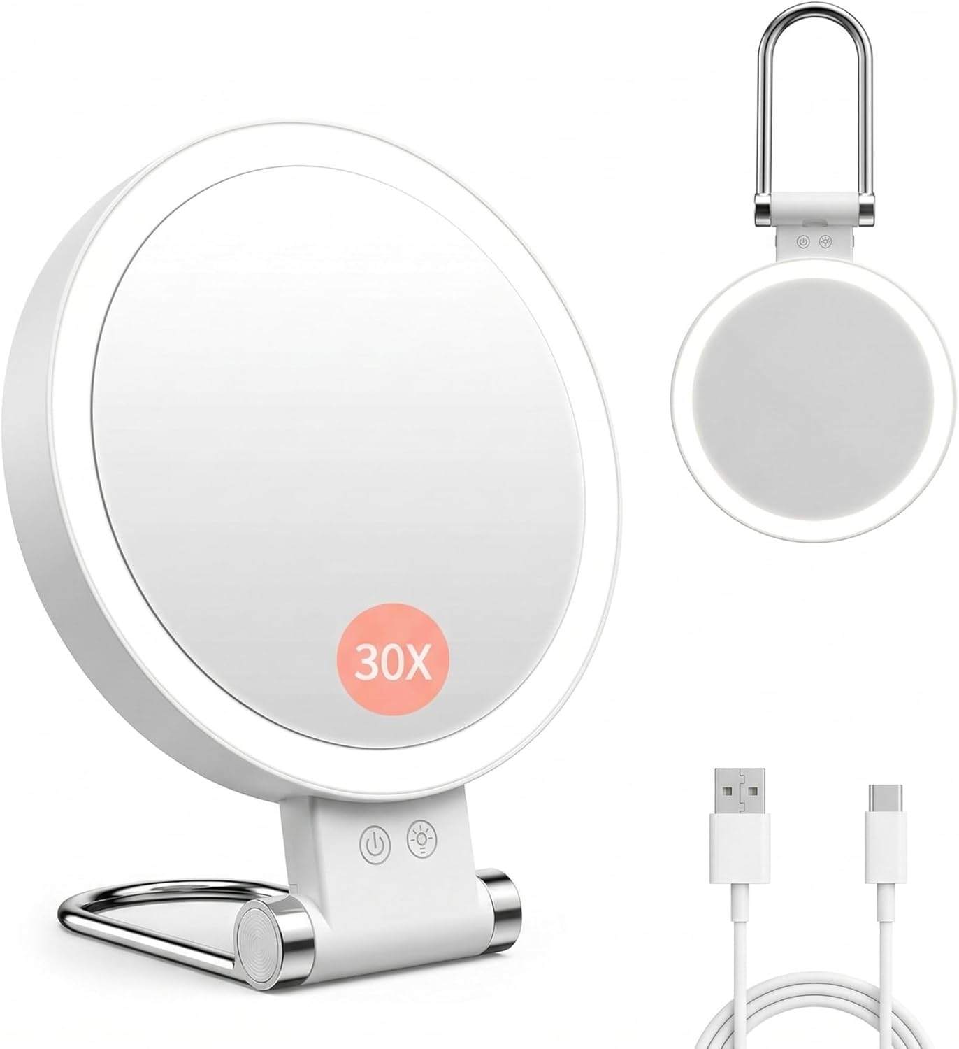 30X Lighted Makeup Mirror -  Rechargeable – Pickup in Riverdale