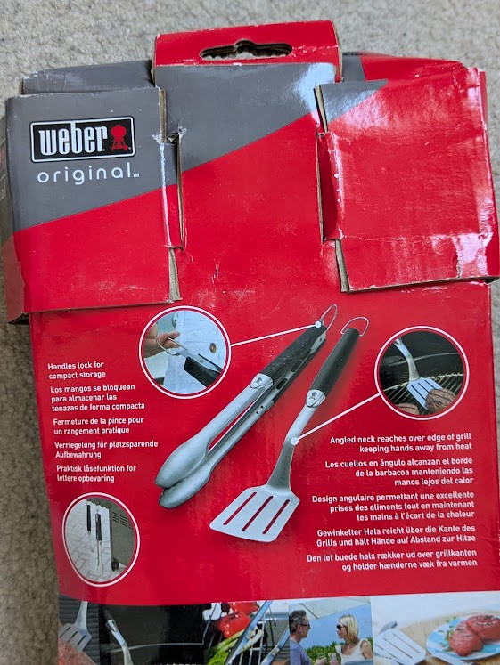 Weber Precision Grill Tongs & Spatula Set, for BBQing, Stainless - photo 5