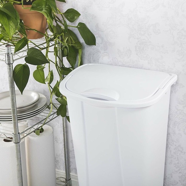 Sterilite 11 Gallon Swing Top White Wastebasket / Trash Bin 🥕 - photo 2