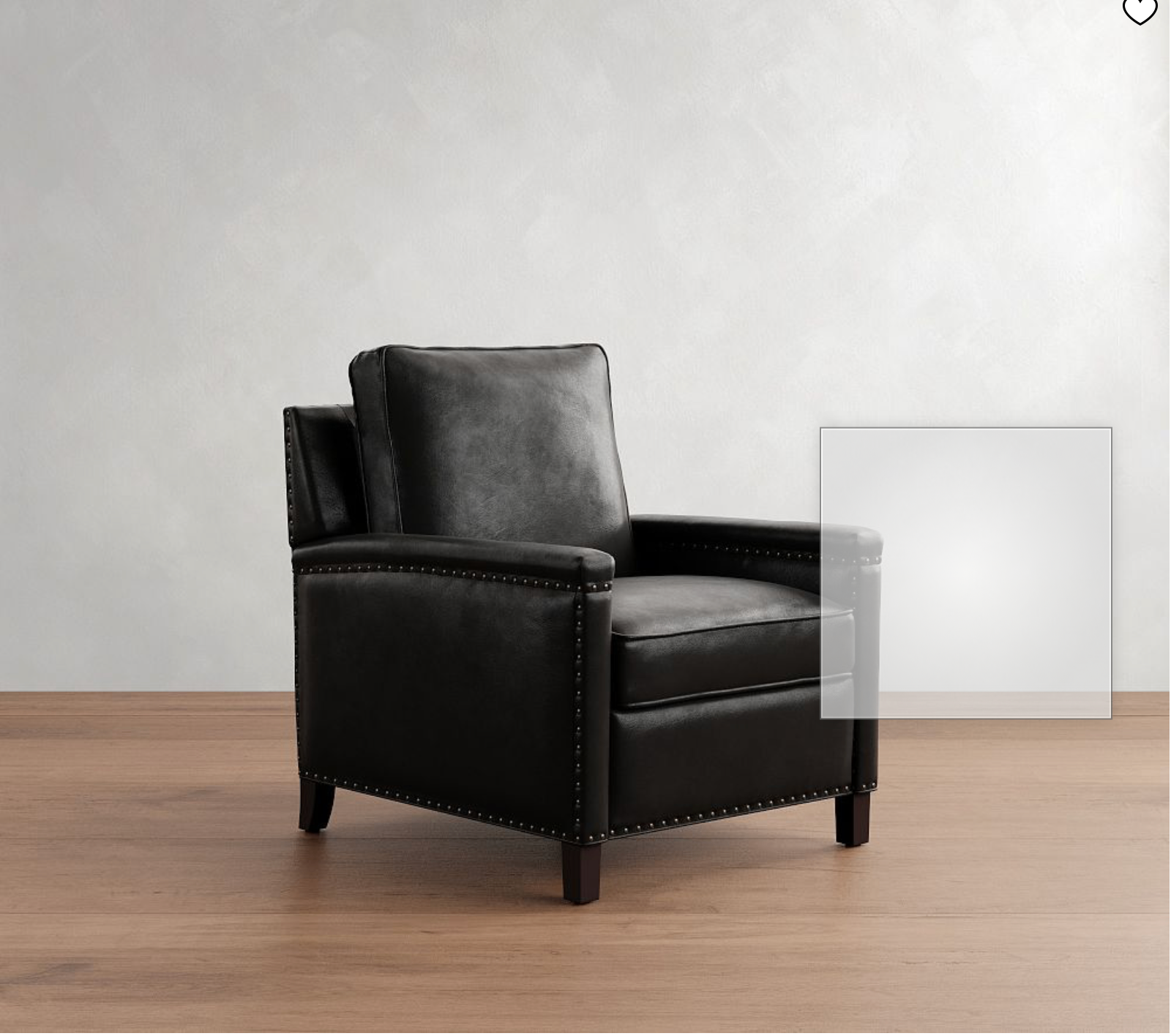 Pottery Barn Tyler Leather Square Arm Recliner
