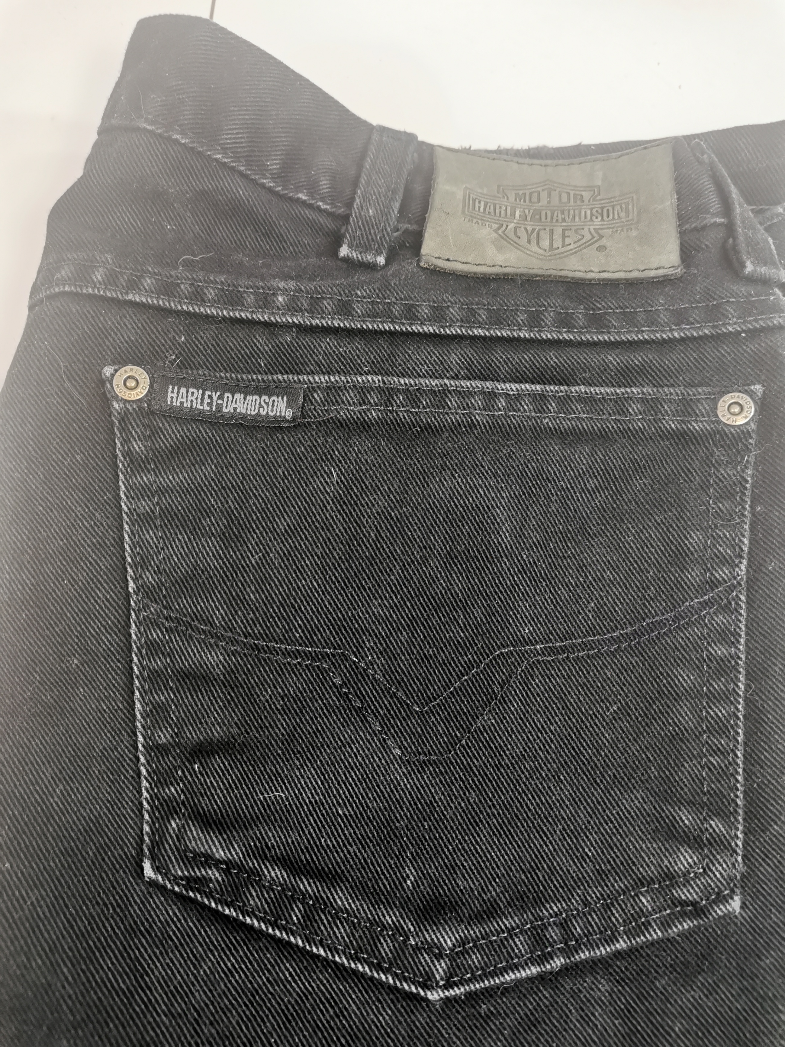 Harley Davidson Jeans Made in USA 2000 Black Denim Men's 38x32 - photo 3
