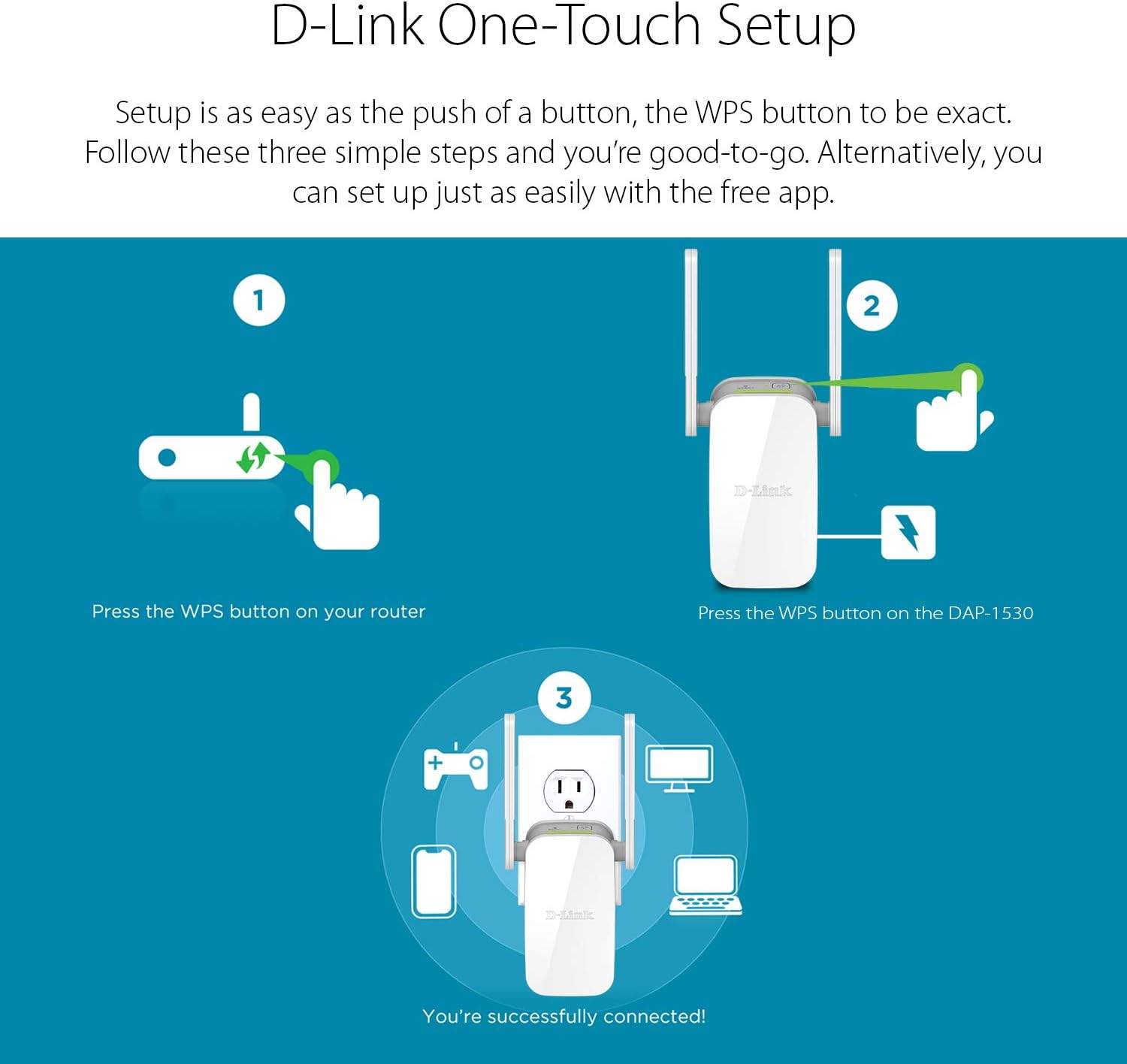 D-Link AC750 Mesh Wi-Fi Range Extender - Cover up to 1300 sq.ft - photo 3