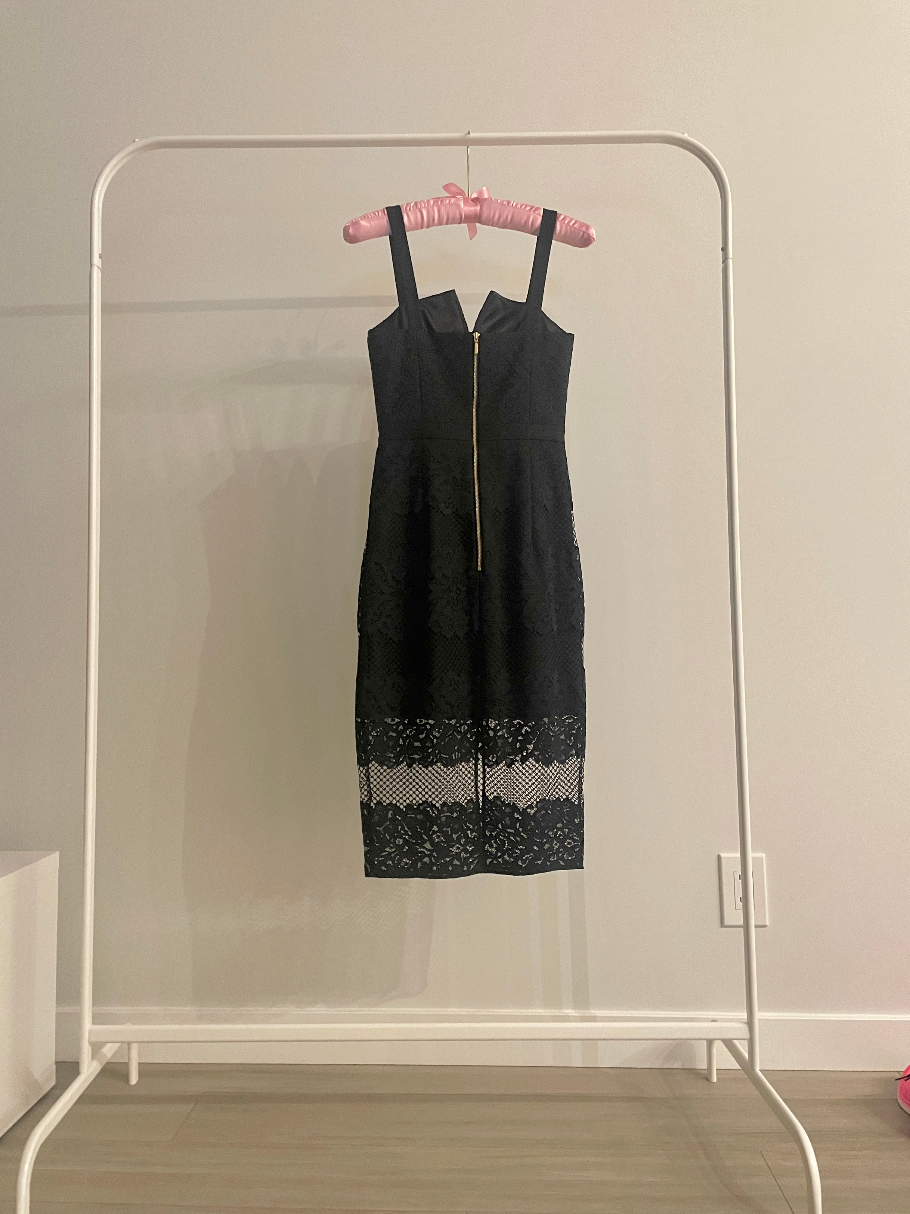 Ever New Melbourne Black Lace Midi Dress US 2 - photo 2