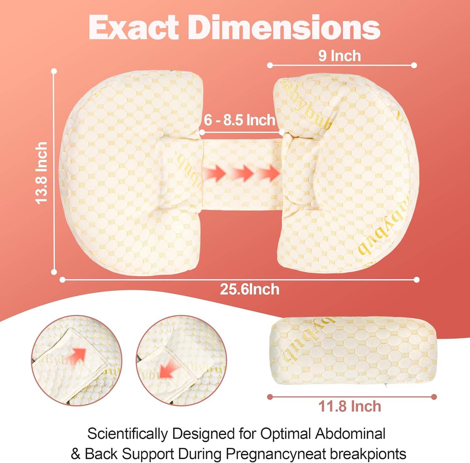 New~ Adjustable Pregnancy Full-Body Maternity Support Pillow - photo 2