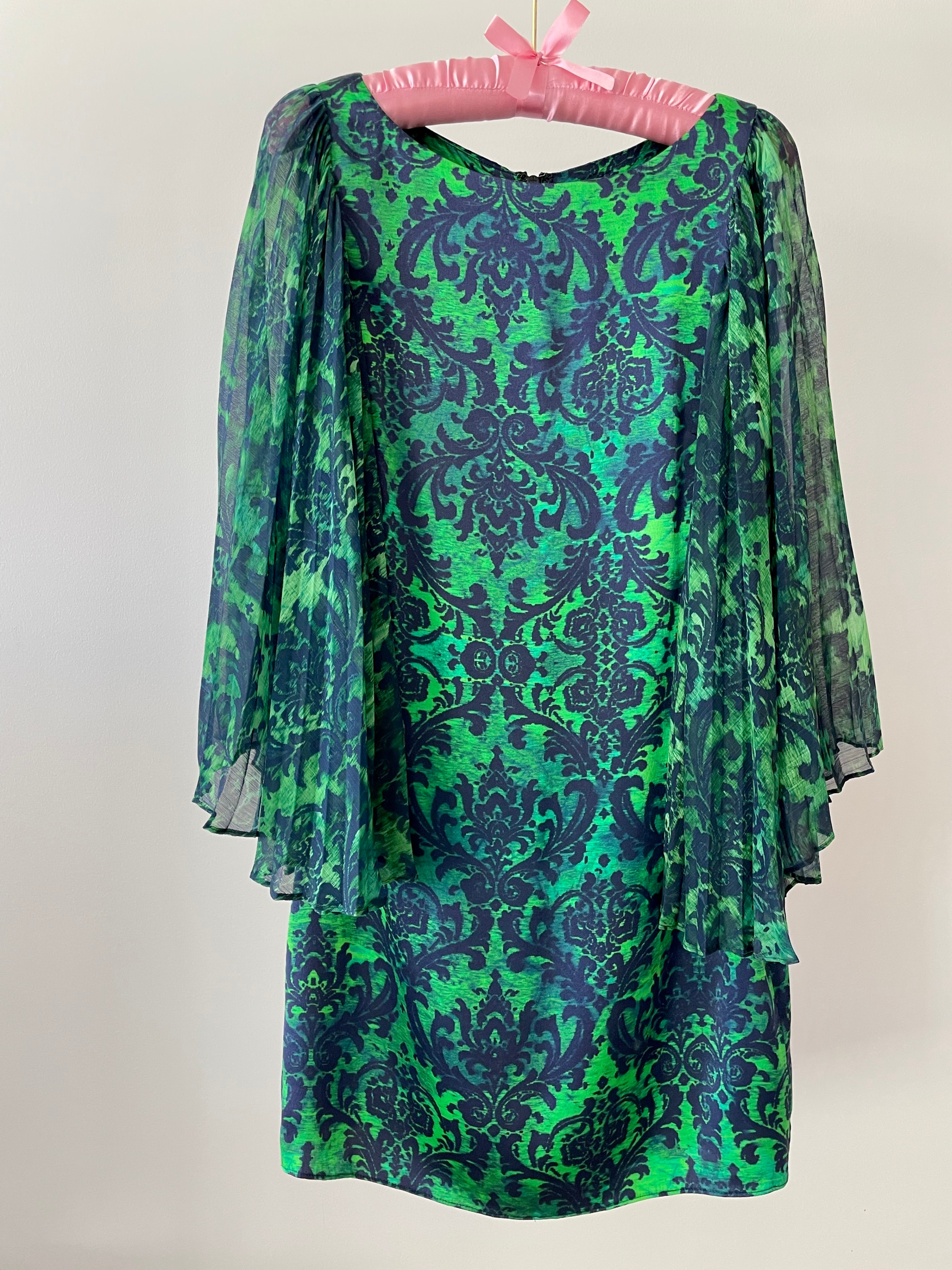 Alice Olivia Silk Statement Sleeve Dress – XS – Good Condition