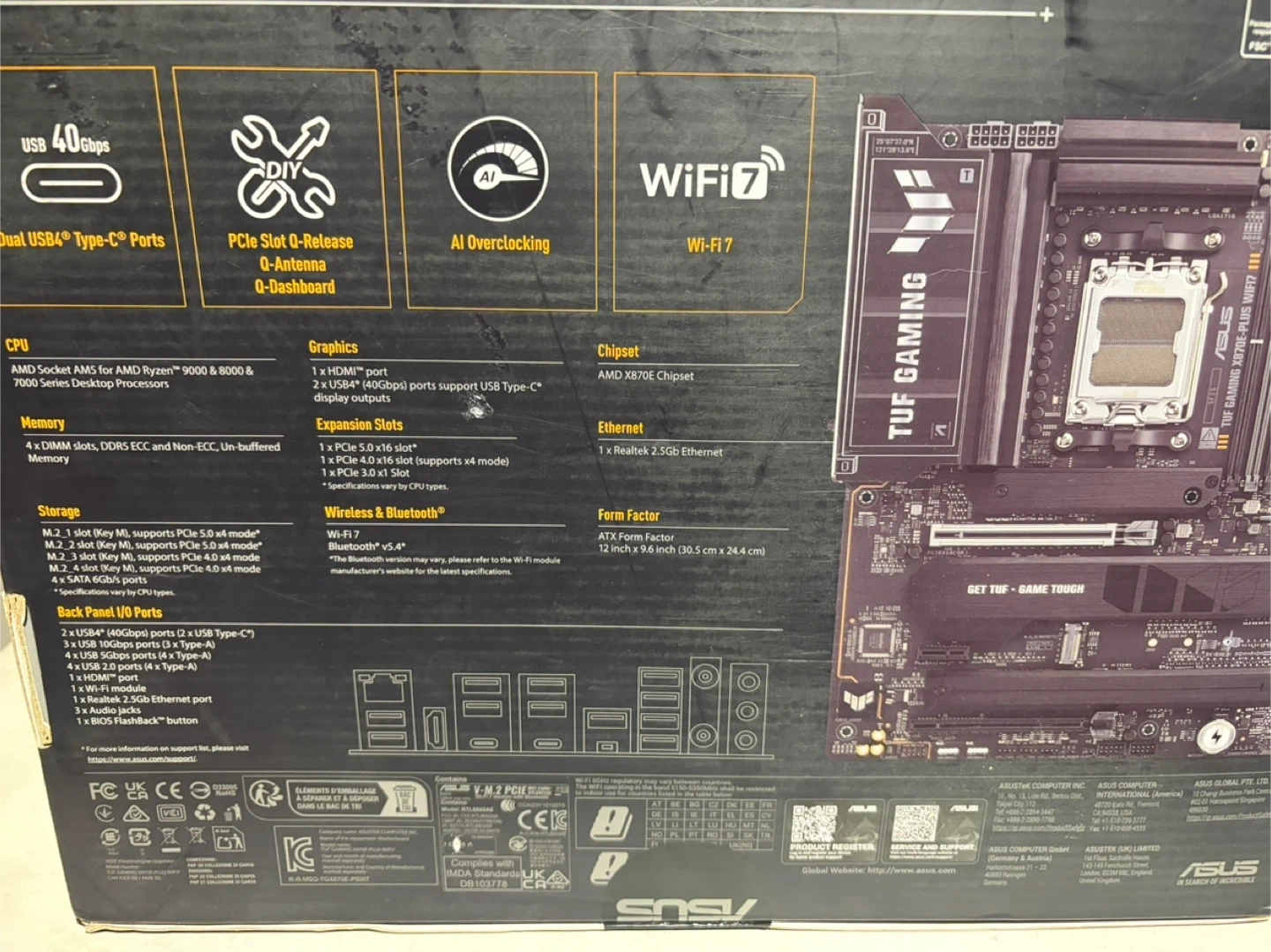 Asus X870E-PLUS Wi-Fi 7 Motherboard ( Sealed ) - photo 2