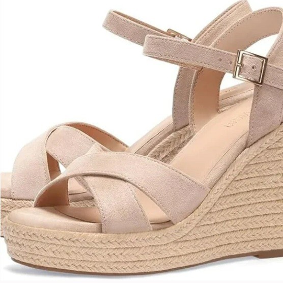 VICKI·VICKI Women's Platform Sandals Wedge Ankle Strap Open Toe - photo 2