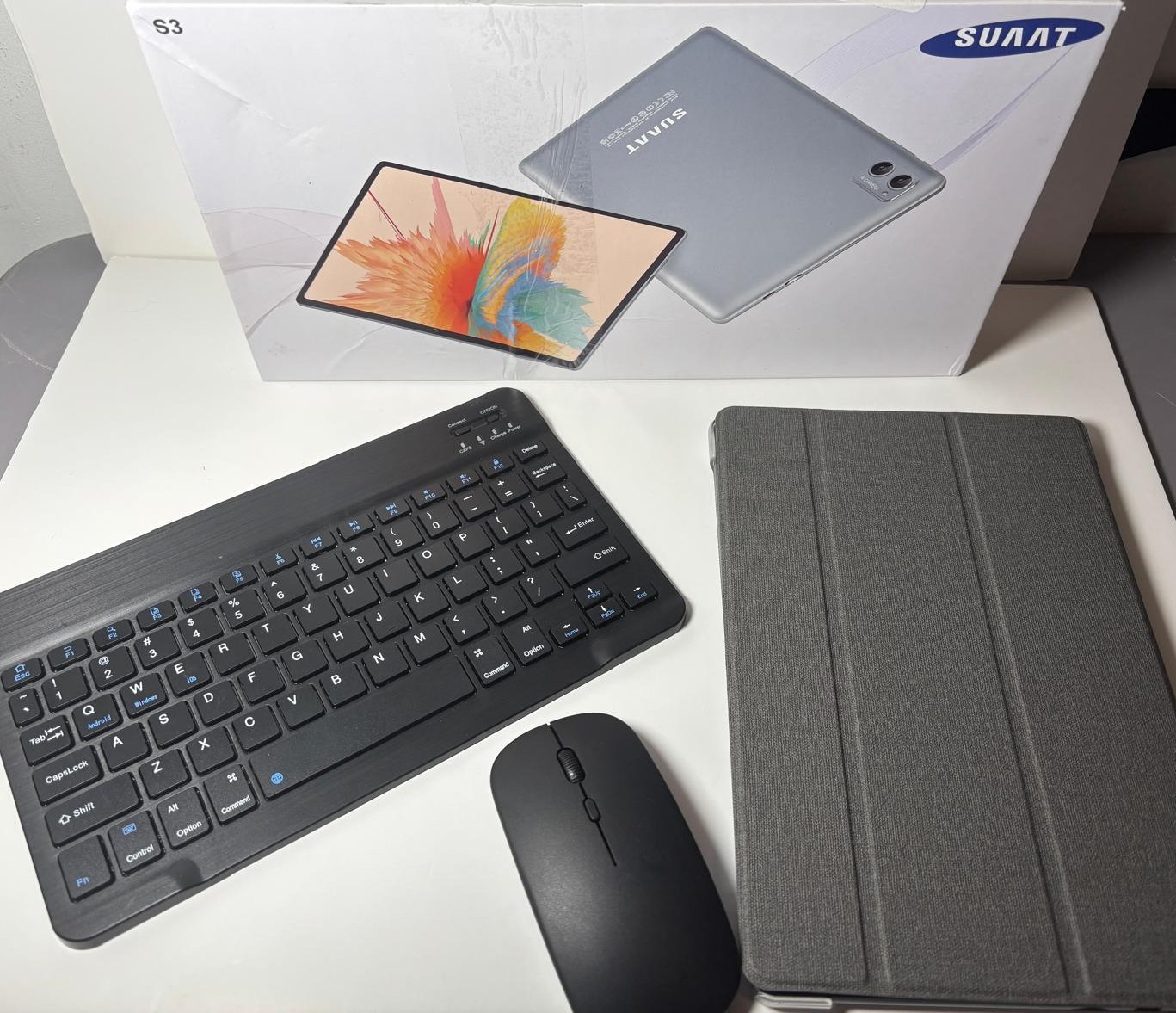 NEW OPEN BOX Android 15 Tablet 10" with Keyboard & Case