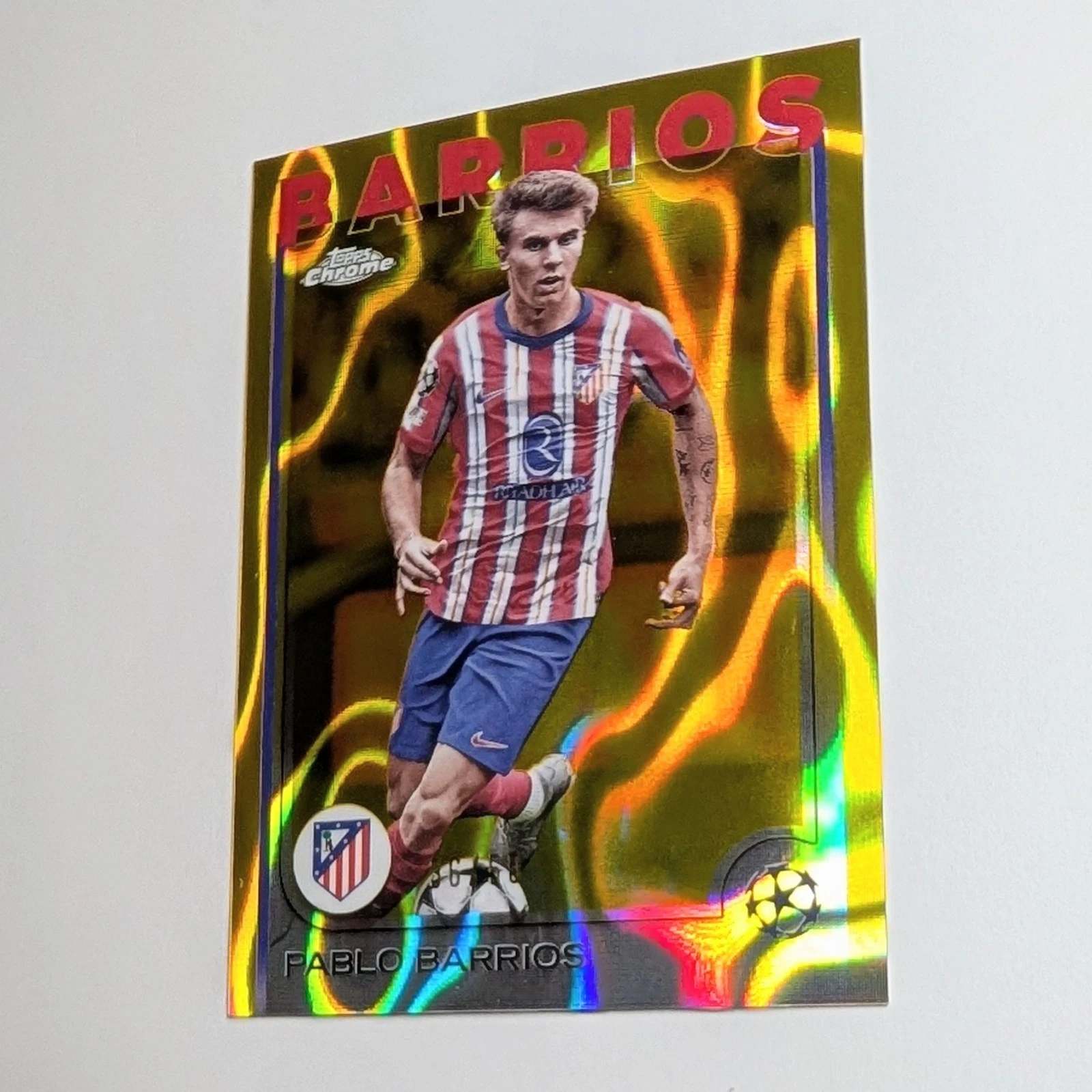 2024-25 Topps Chrome Pablo Barrios Gold Lava Refractor /50 #123 - photo 2