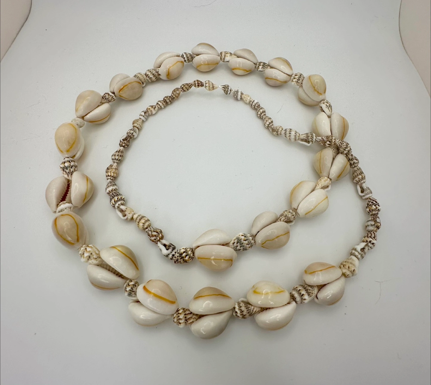 🧡 Unique Seashell Necklace Long Large Rosary - photo 3