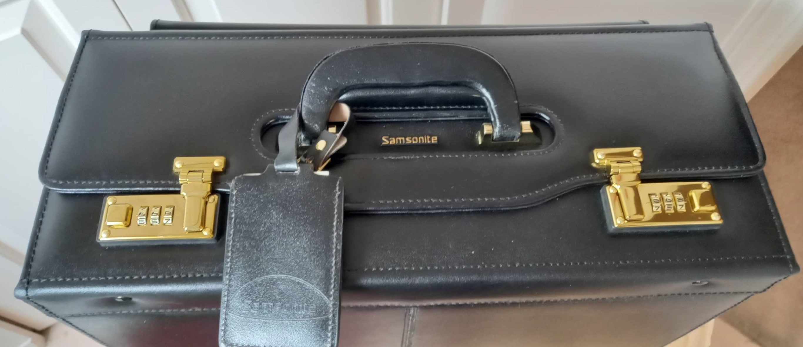 Samsonite Vintage Pilot leather Suitcase